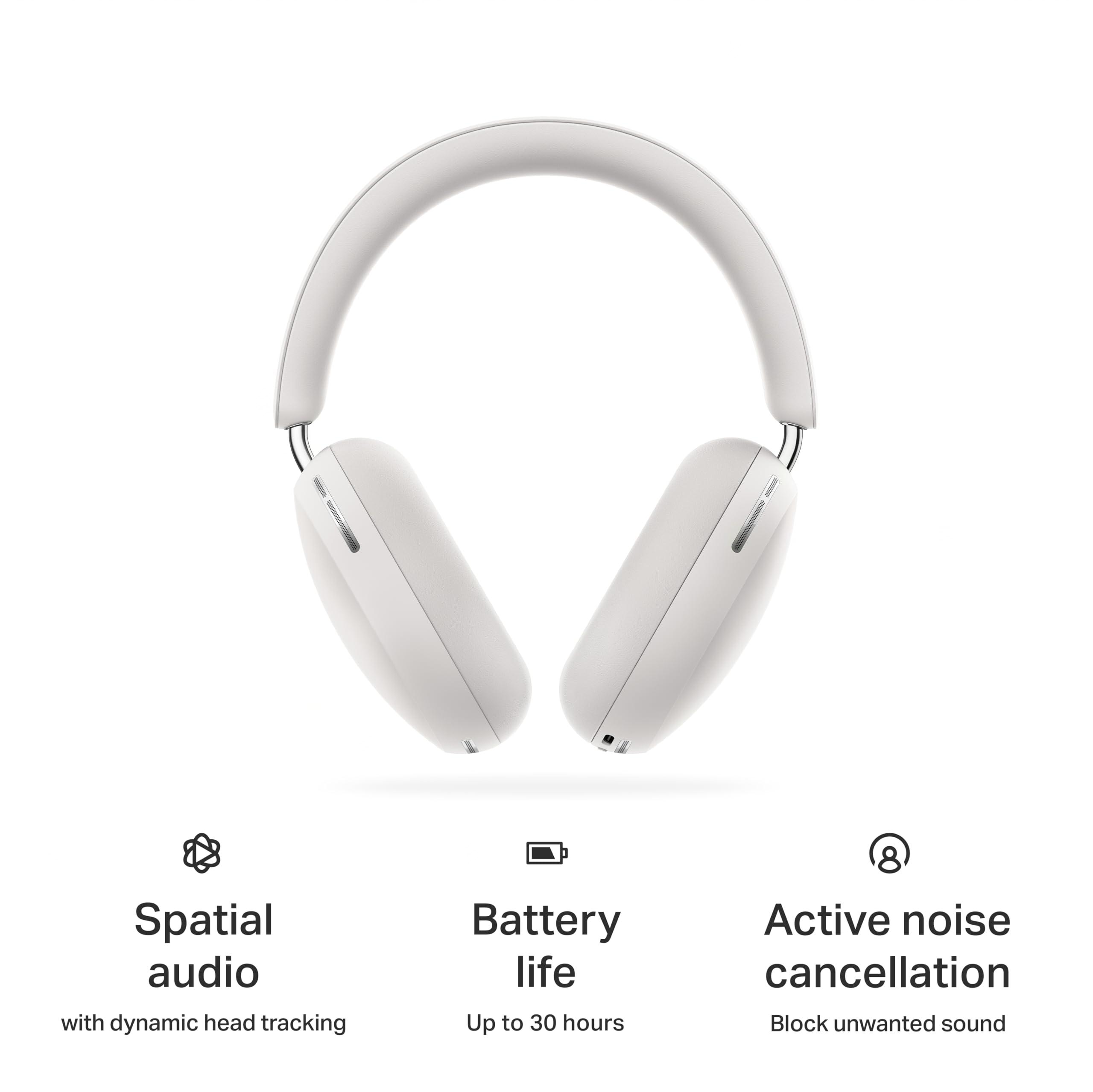 Sonos Ace | Noise Cancelling Wireless Over-Ear Headphones with Bluetooth, 30-Hour Battery Life, Spatial Audio, Dolby Atmos, Dynamic Head Tracking - White - Image 4