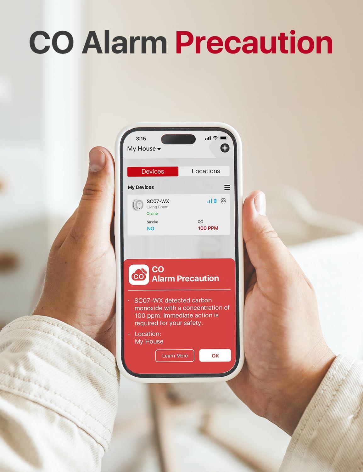 X-Sense Smart Smoke Detector Carbon Monoxide Detector Combo with Replaceable Battery, Wi-Fi Smoke and Carbon Monoxide Detector with Real-Time App Notifications, SC07-WX, 1-Pack - Image 7