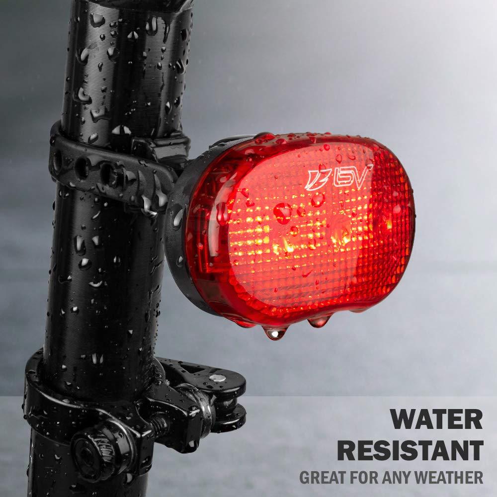 BV Bike Lights, Super Bright with 5 LED Bike Headlight & 3 LED Rear, Bike Lights for Night Riding with Quick-Release, Waterproof Bicycle Light Set, Bike Accessories, Bicycle Accessories, Flashlight - Image 4