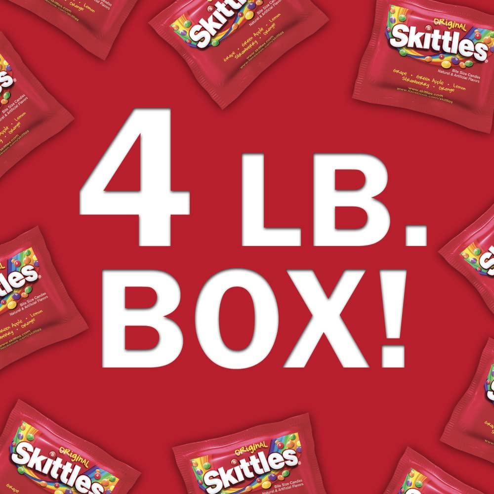 SKITTLES Original Fun Size Summer Chewy Candy, 4LB Bulk Candy Box - Image 4