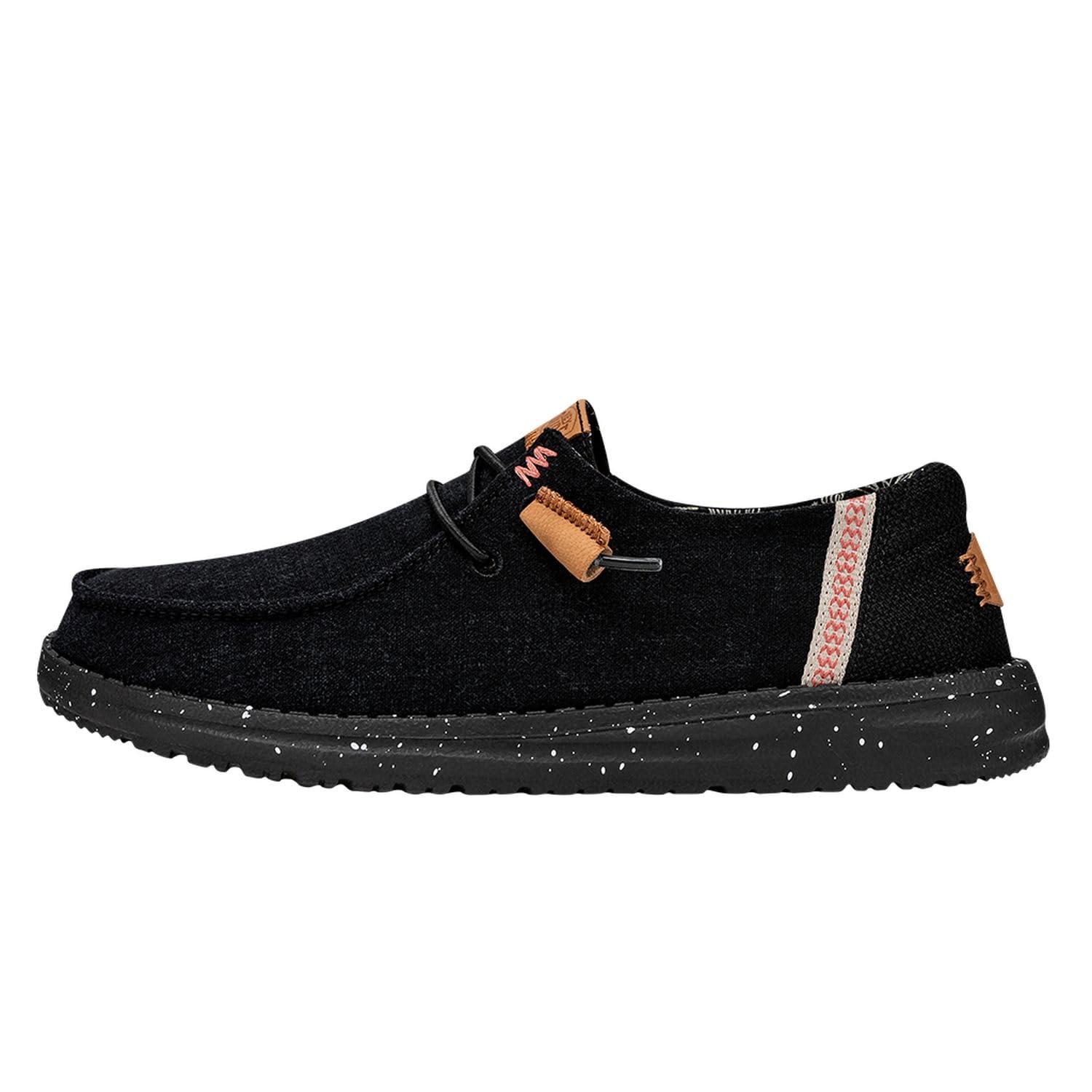 Hey Dude Women's Wendy Washed Canvas | Women’s Shoes | Women’s Lace Up Loafers | Comfortable & Light-Weight