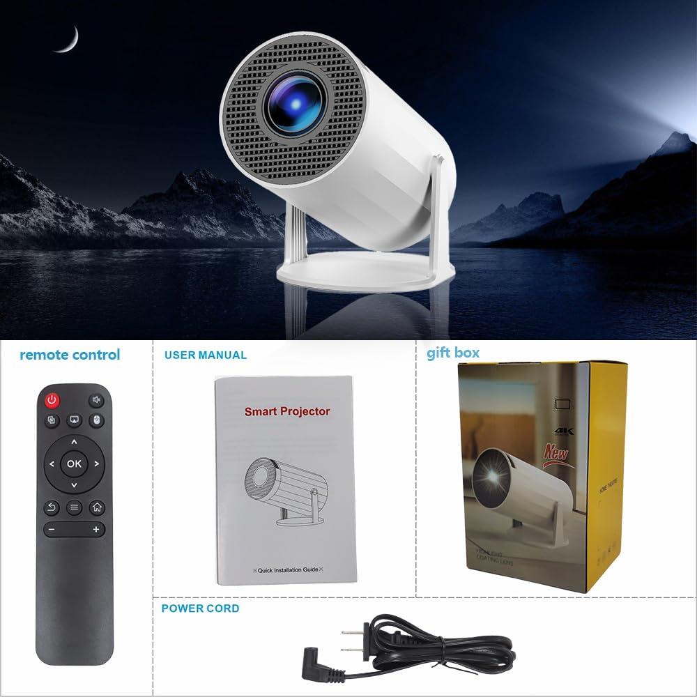 YFDSPSM Projector with wifi and bluetooth, rotate at any angle, outdoor portable, automatic button calibration for mobile phones, tv sticks, laptops, mini projector for iphone, projector with screen - Image 6