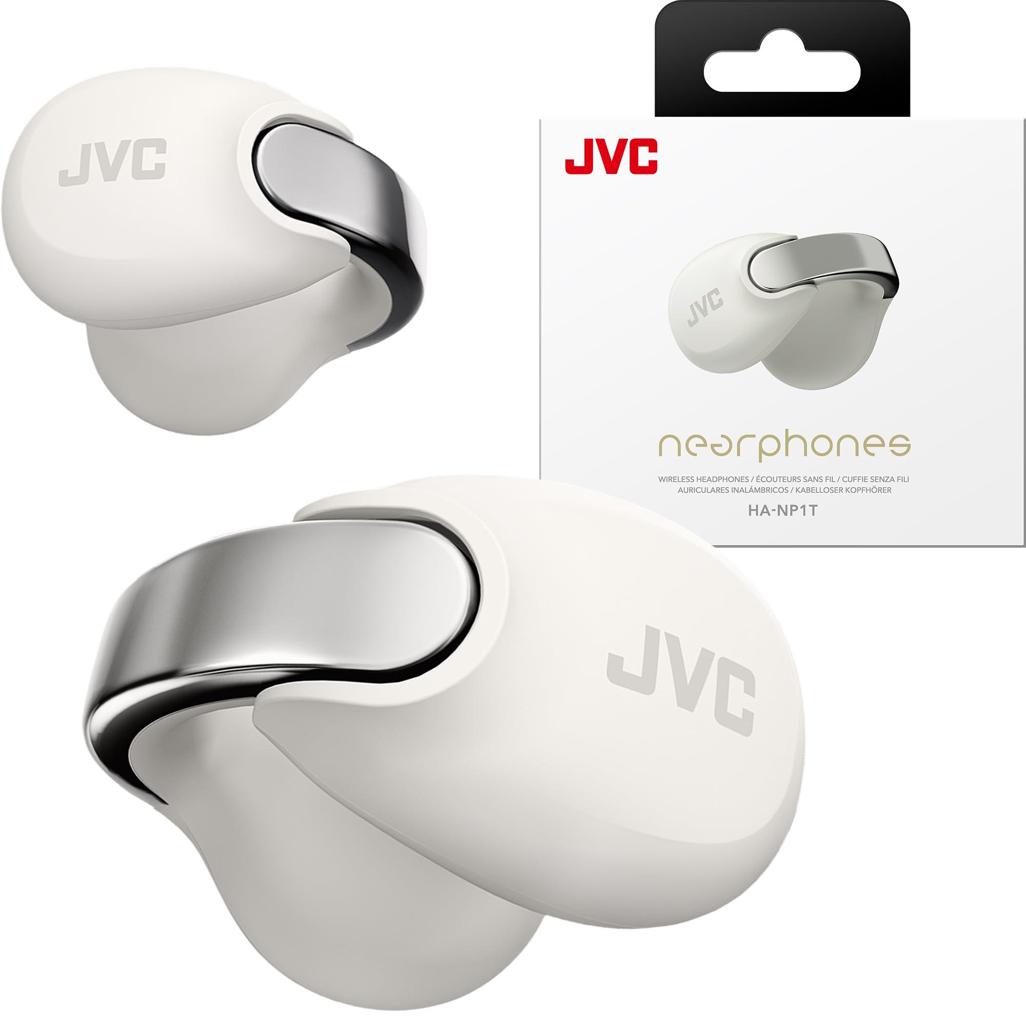 JVC Nearphones Open Ear True Wireless Headphones - Open Ear Earbuds - Bluetooth 5.3-24H Playback - IPX4 Water Resistant - Built-in Mic - Awareness & Comfort - Ear Clip Earbuds - HANP1T