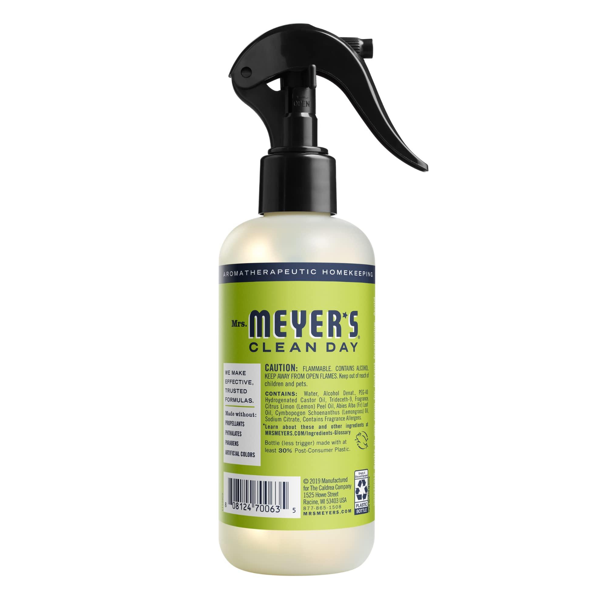 MRS. MEYER'S CLEAN DAY Lemon Verbena Air Freshener Spray for Bathrooms, Aromatherapeutic Homekeeping with Essential Oils, Non-Aerosol, Garden-Inspired Scent, 8 fl oz (Pack of 1) - Image 2