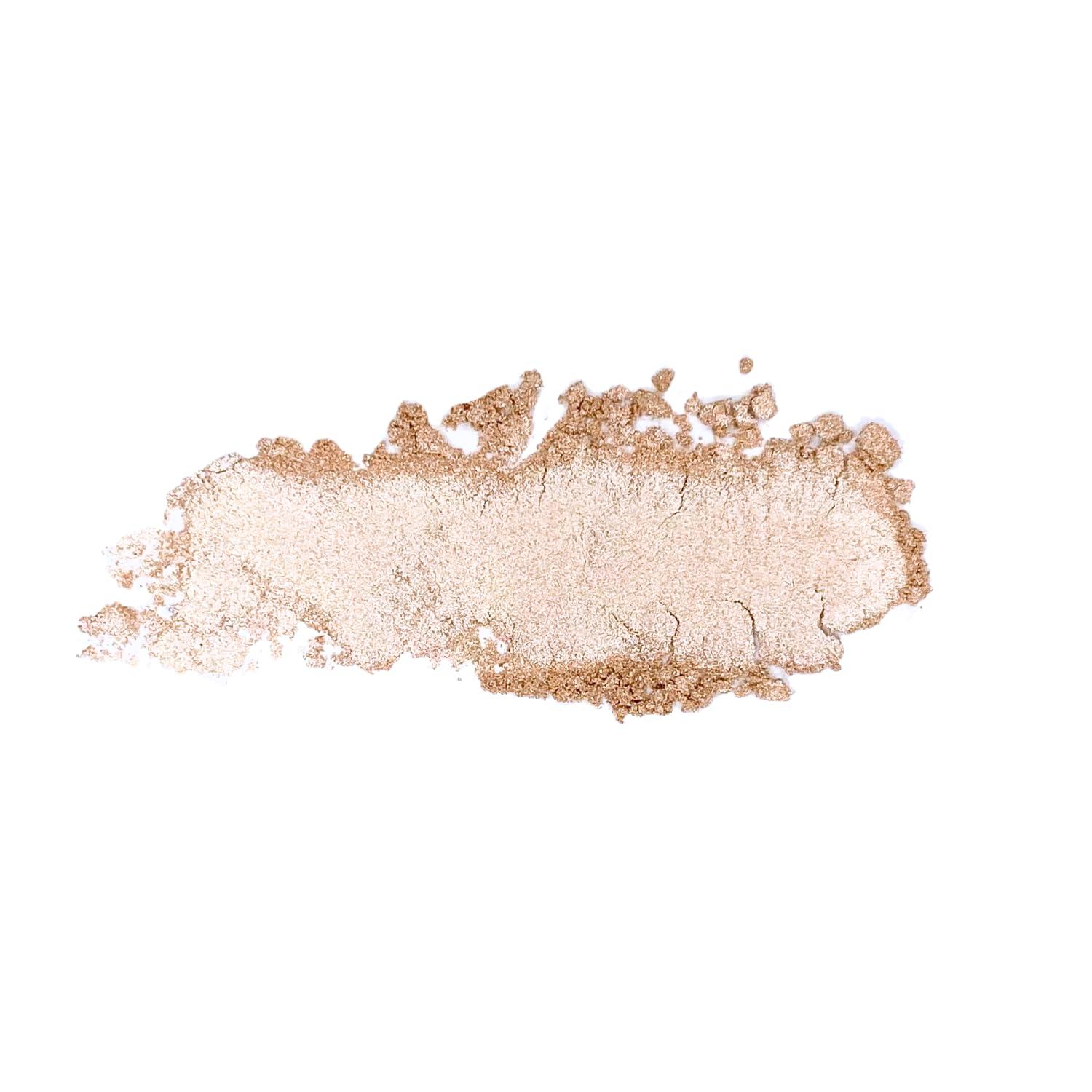 Honeybee Gardens Pressed Powder Eye Shadow Single Refill, Ninja Kitty, Pale Shimmering Champagne Pink, Long-Wearing, Creaseproof Mineral Color With Botanicals, 1.2g - Image 2