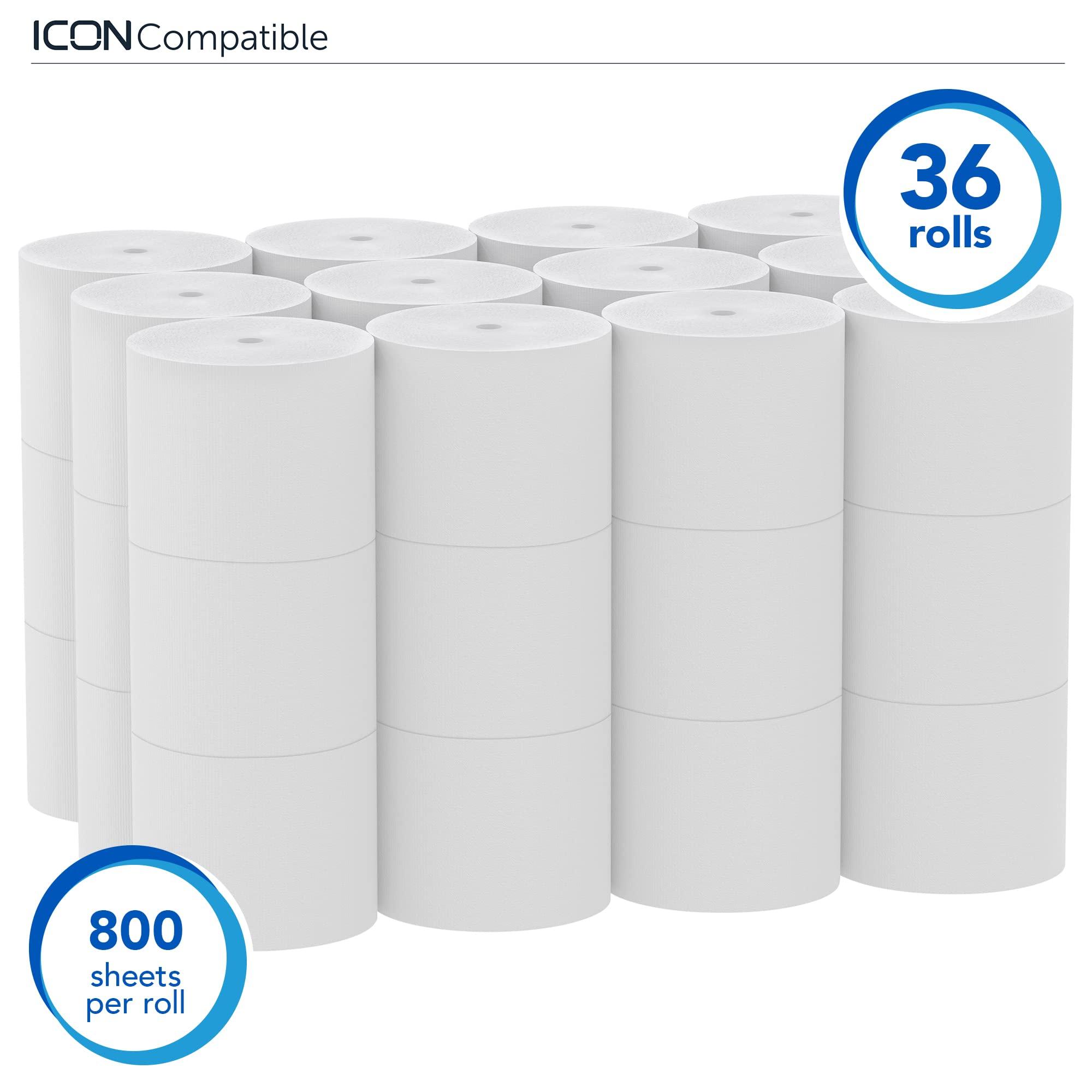 Scott Professional Essential Coreless High-Capacity Standard Roll Bulk Toilet Paper (07001), 2-Ply, White (36 Rolls of 800 Sheets, 28,800 Sheet Total) - Image 3