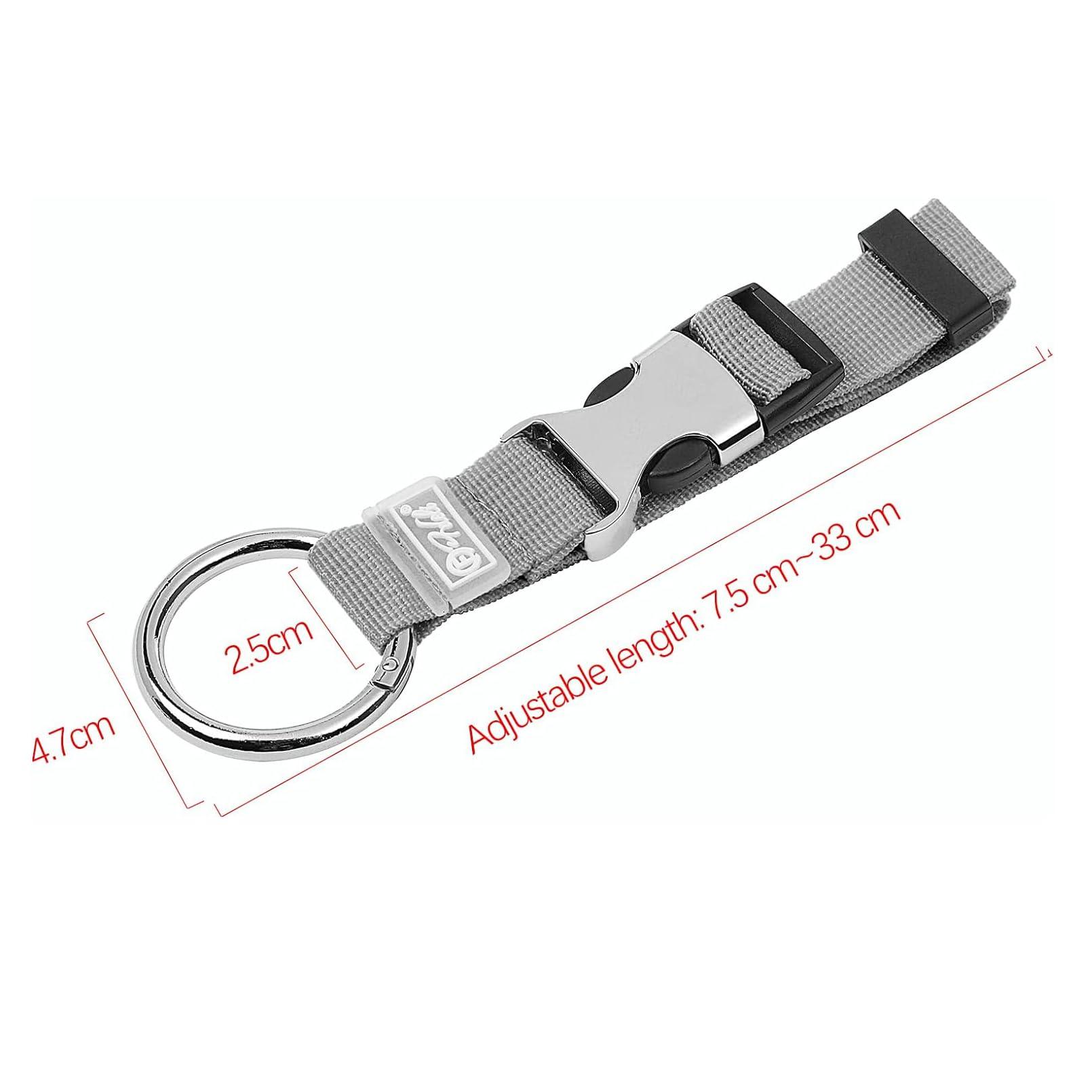 JAKAGO Heavy Duty Add a Bag Luggage Strap Adjustable Coat Holder Gripper Carry-on Baggage Suitcase Belt with Ring Hook Travel Attachment Handbag Clip(Gray) - Image 2