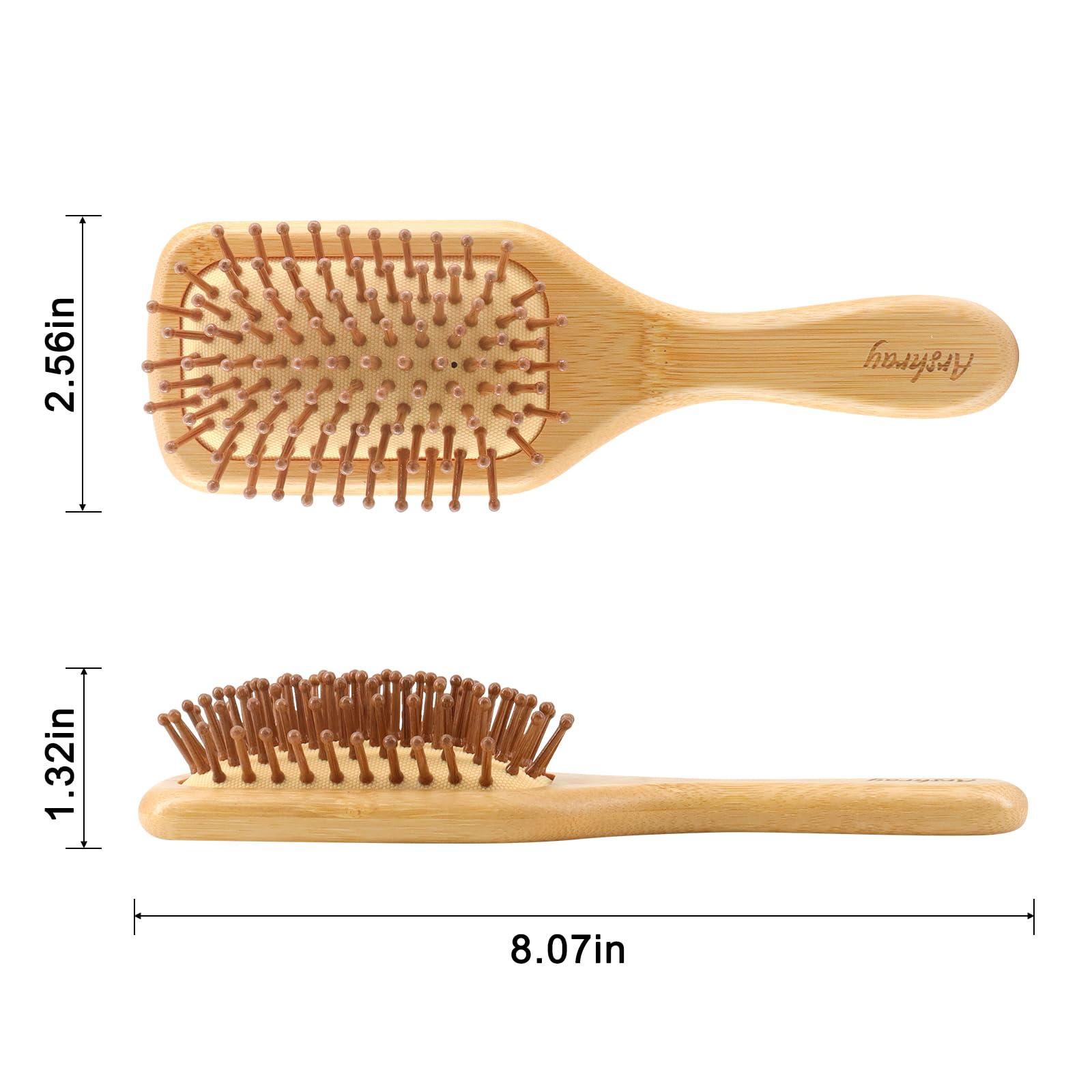Arshray Wooden Bamboo Hair Brush with Wooden Handle and Bamboo Bristles,Reduces Static,Ideal for Dry,Curly,Thick,Thin and Straight Hair - Image 7