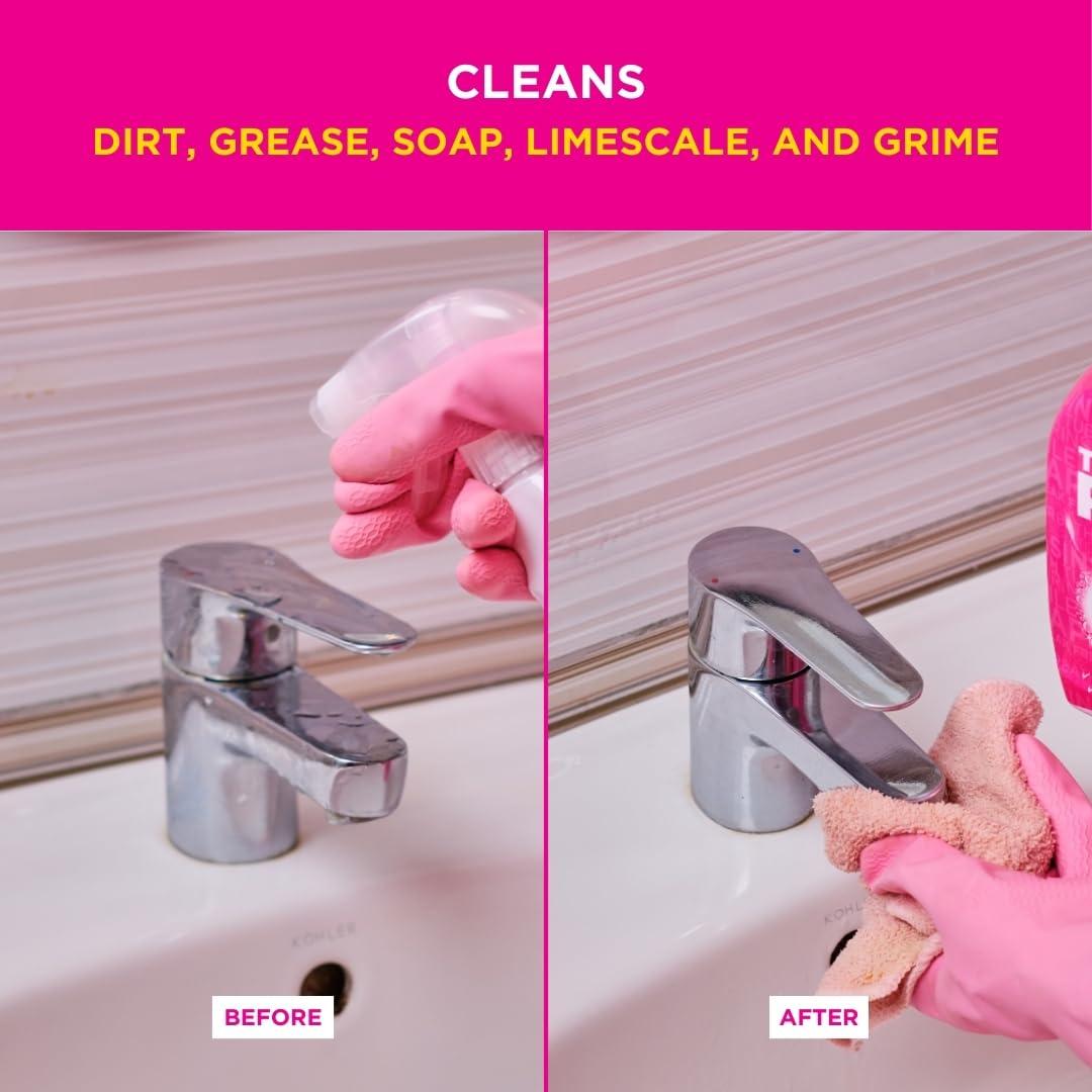 Stardrops - The Pink Stuff - Miracle Bathroom Foam Cleaner 750ml - Baths, Tiles, Soap Scum, Limescale, Streak Free - Image 8