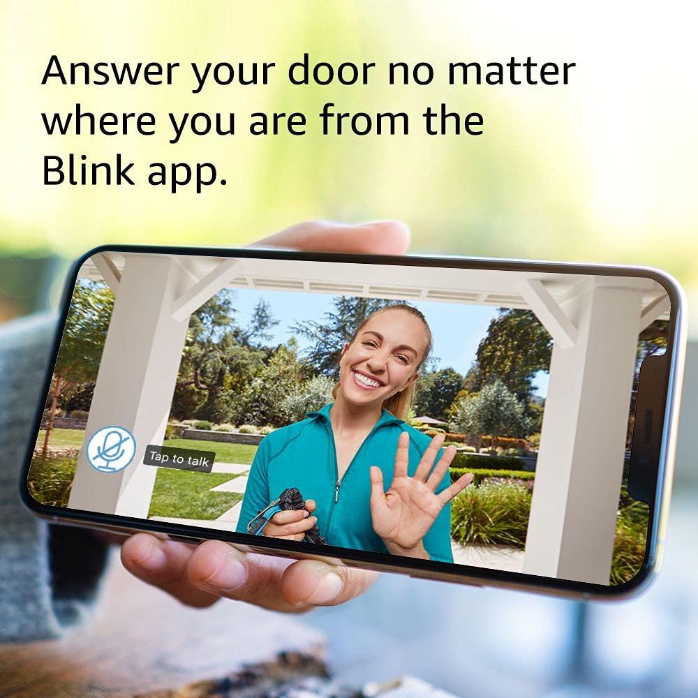 Blink Video Doorbell — Two-way audio, HD video, long-lasting battery life, wired or wire-free install, motion detection, chime app alerts, Works with Alexa (Black) - Image 2