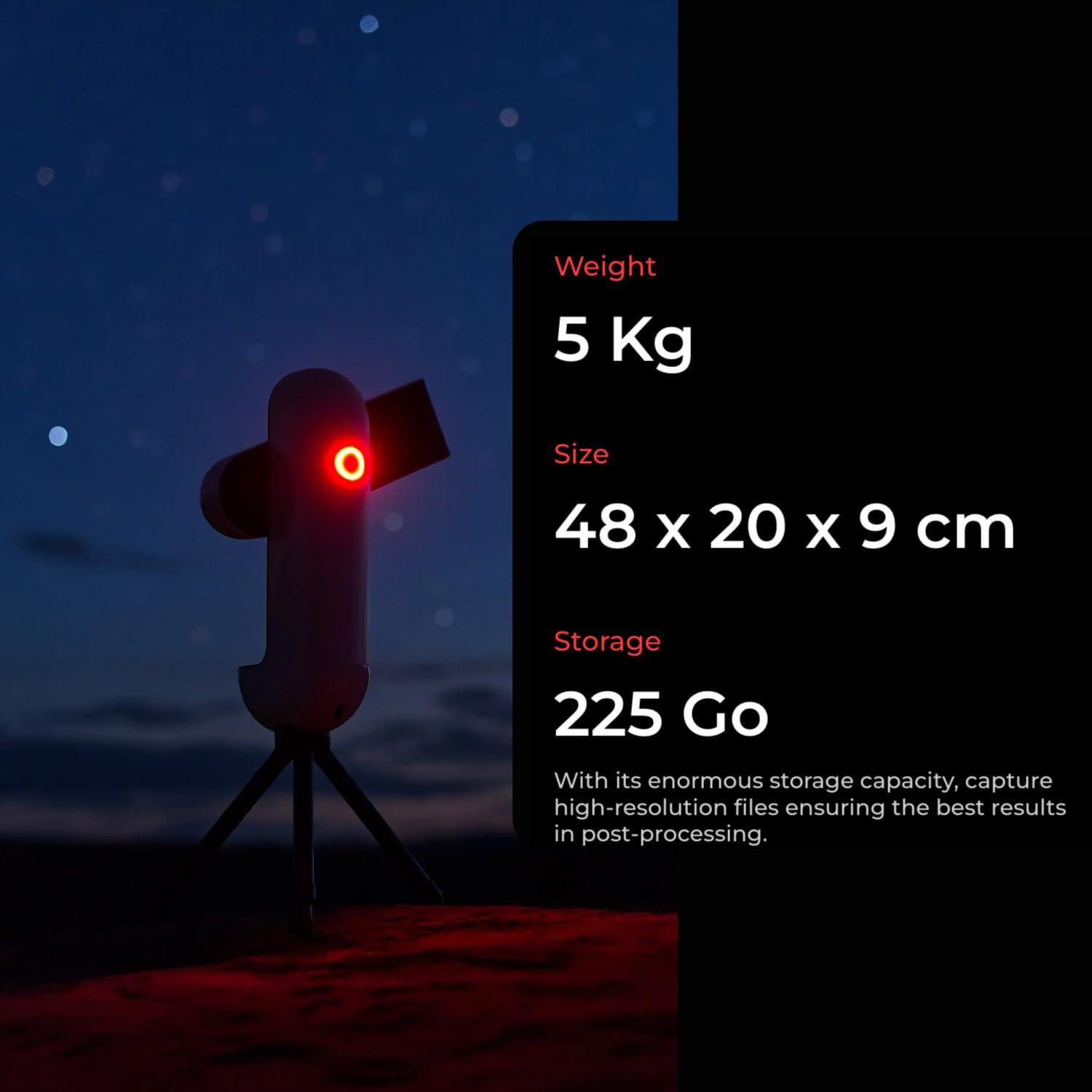 Vaonis Vespera Pro Smart Telescope with Observation Station Functionality Compact Astrophotography Telescope - Automated Stargazing Camera High-Resolution Imaging, App-Controlled for Astronomers - Image 9