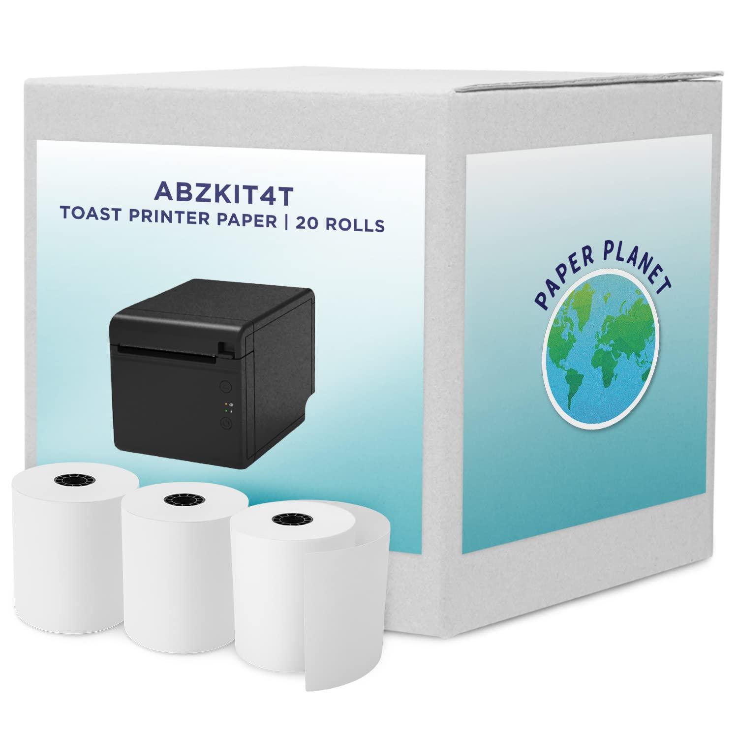Thermal Paper for Toast TP200 Printer by Paper Planet | Credit Card Receipt Paper Rolls Compatible with Toast POS TP200 | 20 Rolls