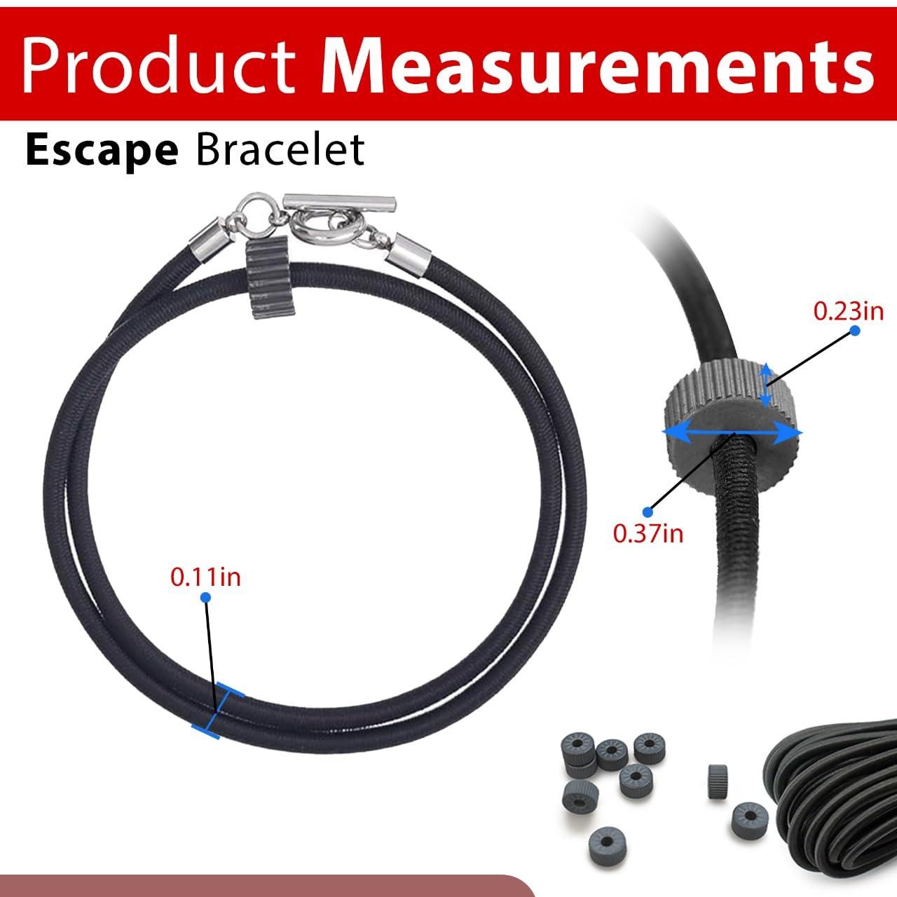 2X Pcs Bracelet Car Window Breaker Tactical Wrist Strap Escape Glass EDC Self Defense Emergency Tool Tempered Safety Tungsten Carbide Bead Handcuffs Handcuff Key pens Accessories. - Image 6