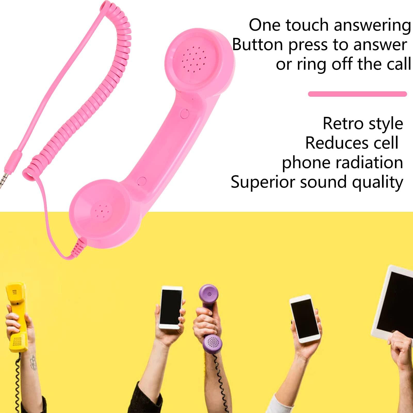 EIMSOAH 3.5mm Vintage Telephone Handset, Retro Phone Handset, Multifunction Old Style Handheld Cell Phone Receiver for Mobile Phones, Computers, Laptop (#1) - Image 2