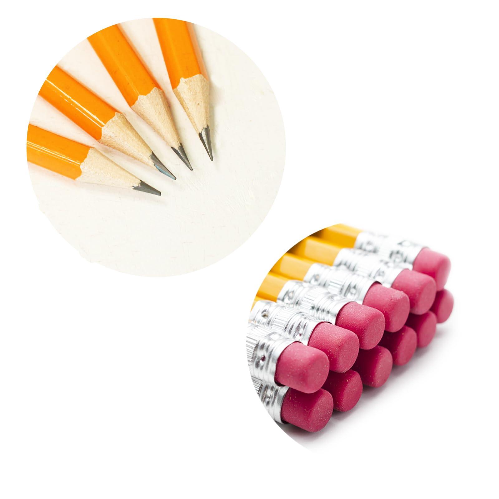 SKKSTATIONERY 50 Pcs Pre-sharpened pencils, Pencils Sharpened with eraser top, #2 HB pencil, Back to school, 50/box - Image 2