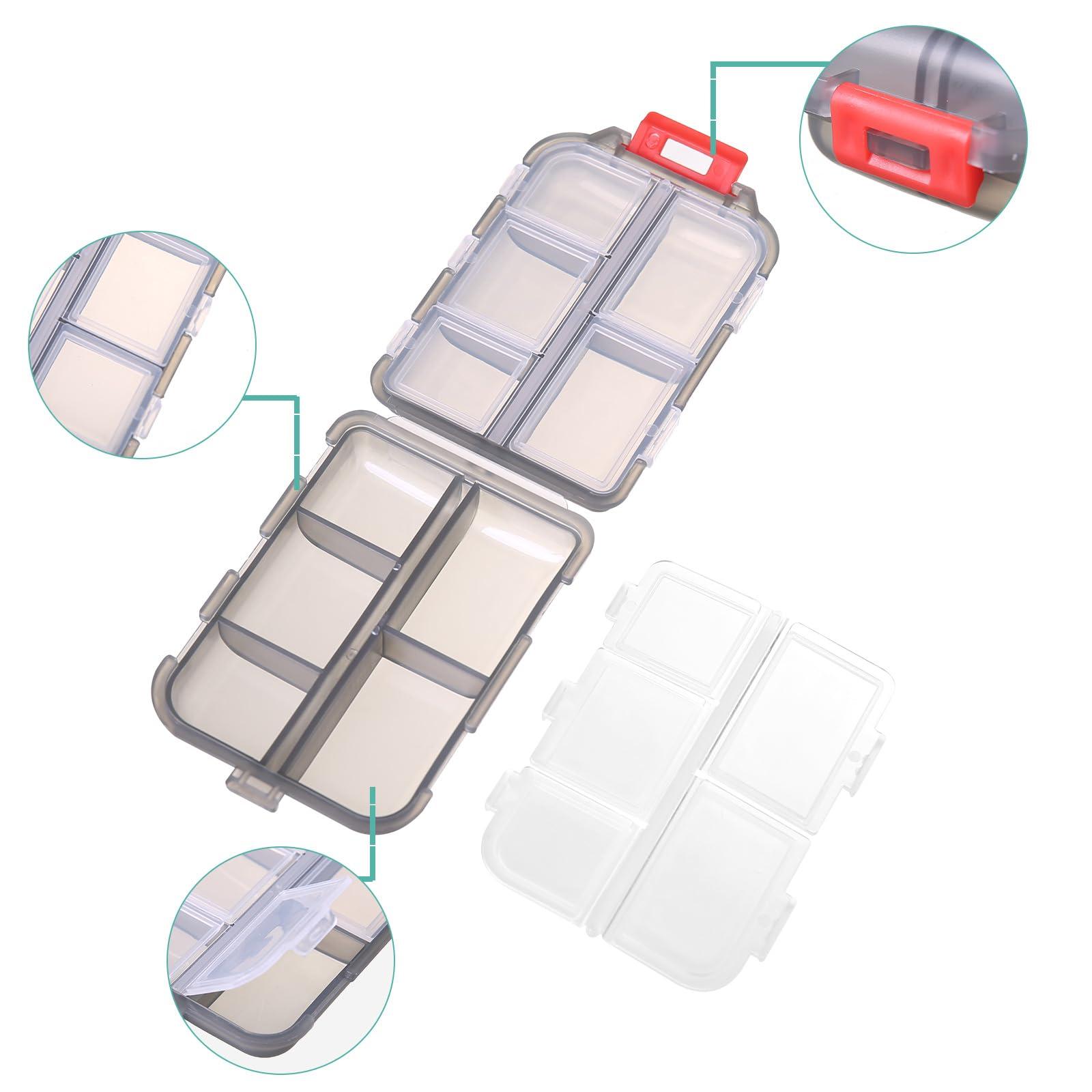 Zuihug 1Pack Travel Pill Organizer - 10 Compartments Pill Case, Compact and Portable Pill Box, Perfect for On-The-Go Storage, Pill Holder for Purse Gray - Image 5