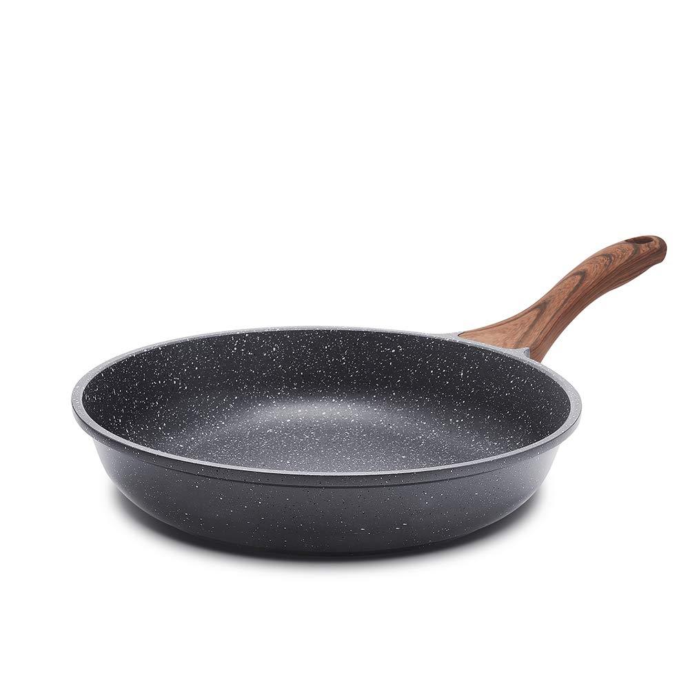 SENSARTE Nonstick Frying Pan Skillet, Swiss Granite Coating Omelette Pan, Healthy Stone Cookware Chef's Pan, PFOA Free (8/9.5/10/11/12.5 Inch) (9.5 Inch) - Image 1
