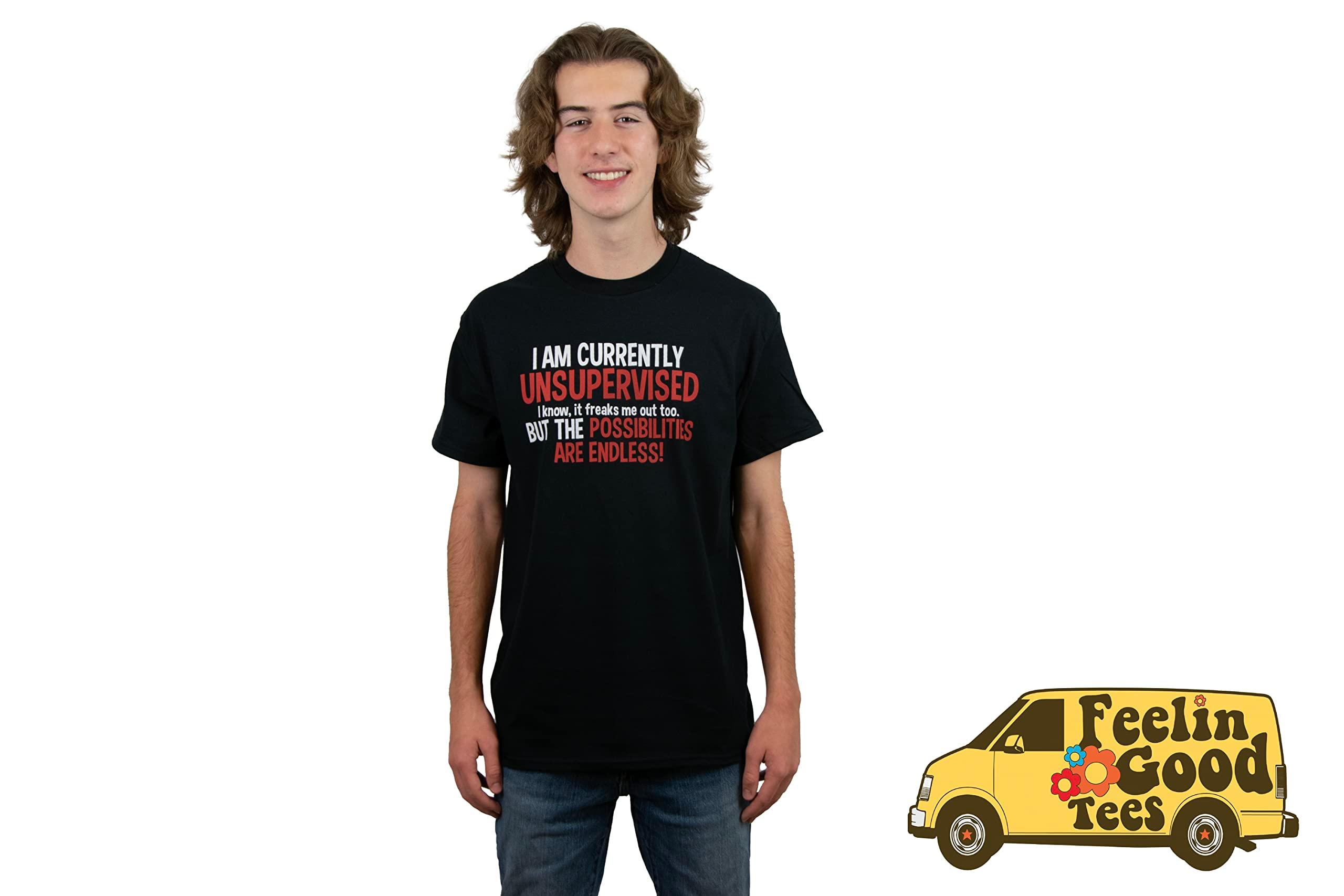 I'm Currently Unsupervised Novelty Graphic Sarcastic Funny T Shirt - Image 3