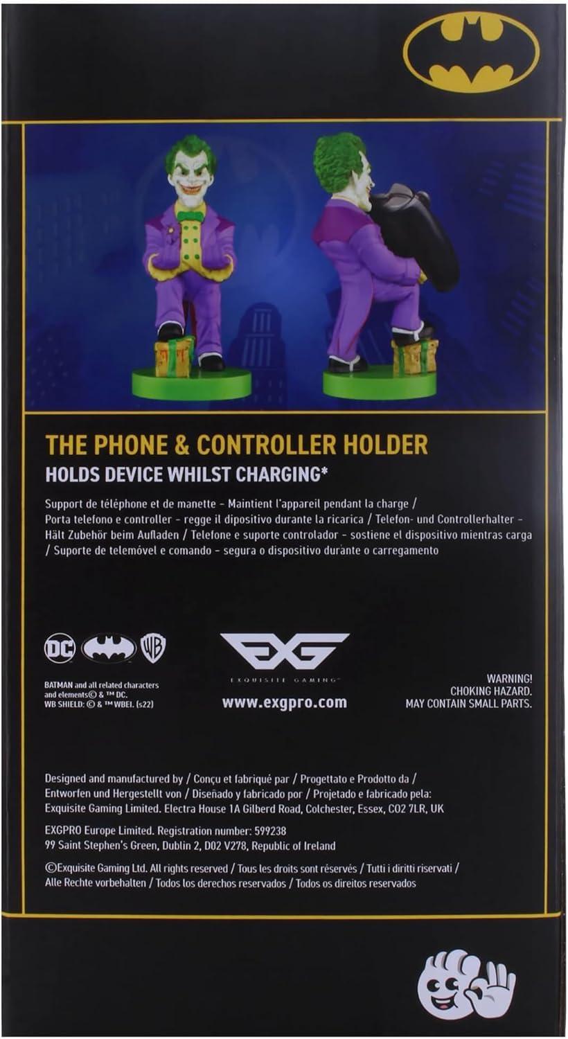Exquisite Gaming: Warner Bros: Joker - Original Mobile Phone & Gaming Controller Holder, Device Stand, Cable Guys, Licensed Figure, Small - Image 5