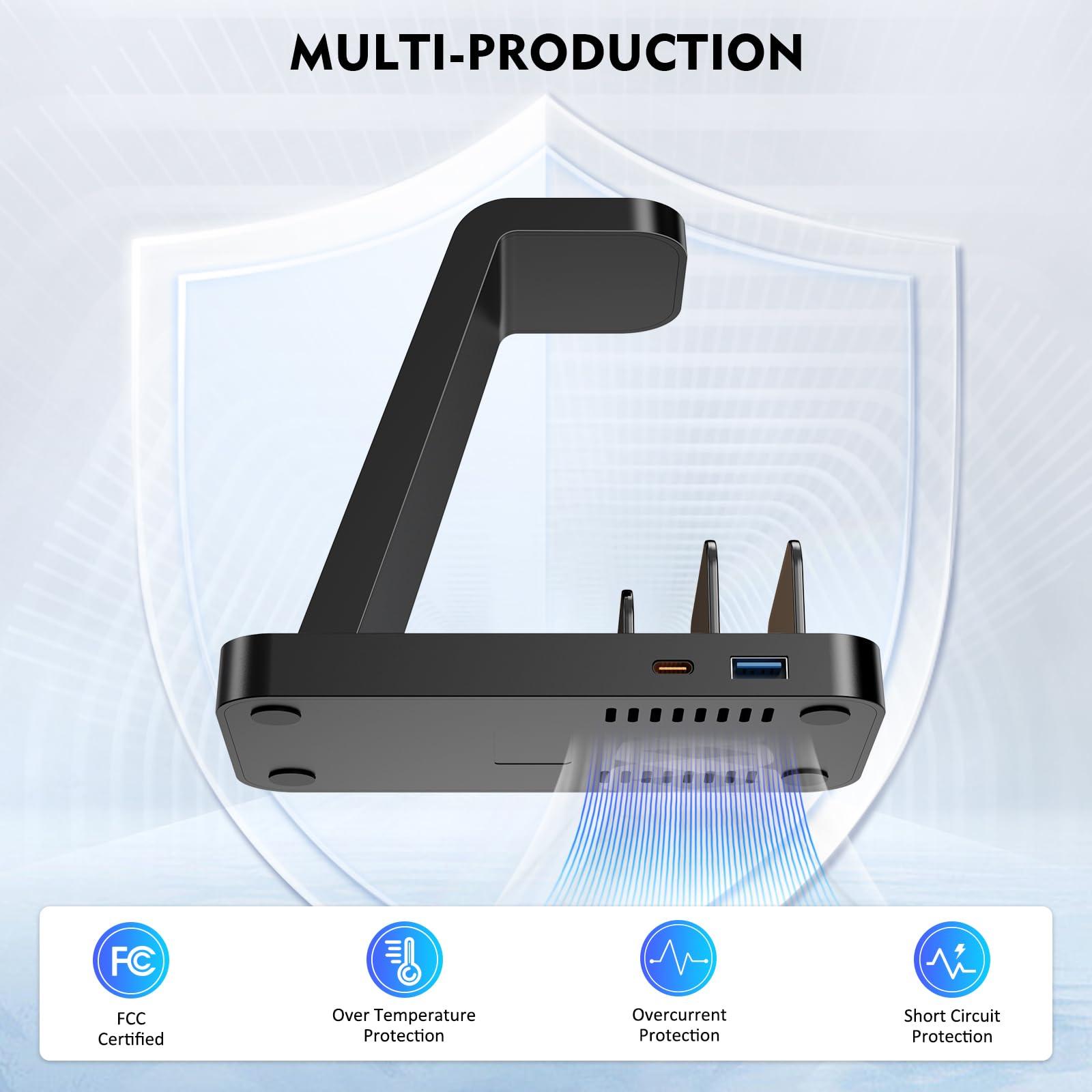 Wireless Charger for iPhone - 5 in 1 Charging Station for Multiple Devices Apple: Fast Wireless Charging Stand Dock for iPhone 16e 16 15 14 13 12 Pro Max Apple Watch Airpods - Image 5