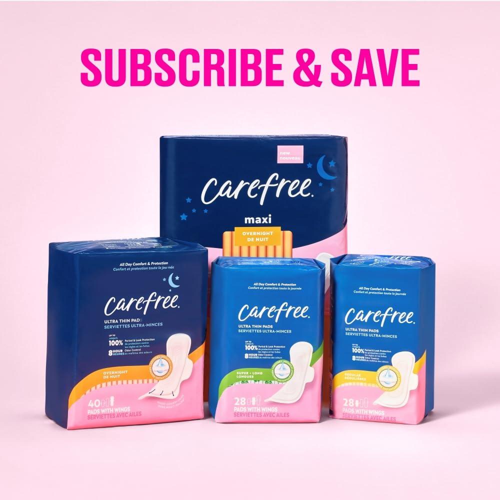 Carefree Ultra Thin Overnight Pads With Wings, 40ct - Image 10