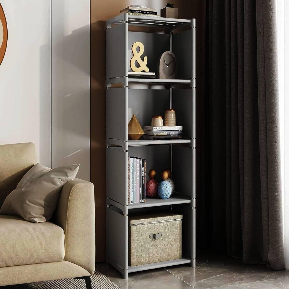 RIIPOO Storage Cubes Organizer Shelves, 4 Cube Bookcase Bookshelf for Bedroom Closet Small Spaces, Cube Storage Organizer Shelf for Kids Clothes Nursery - Image 4