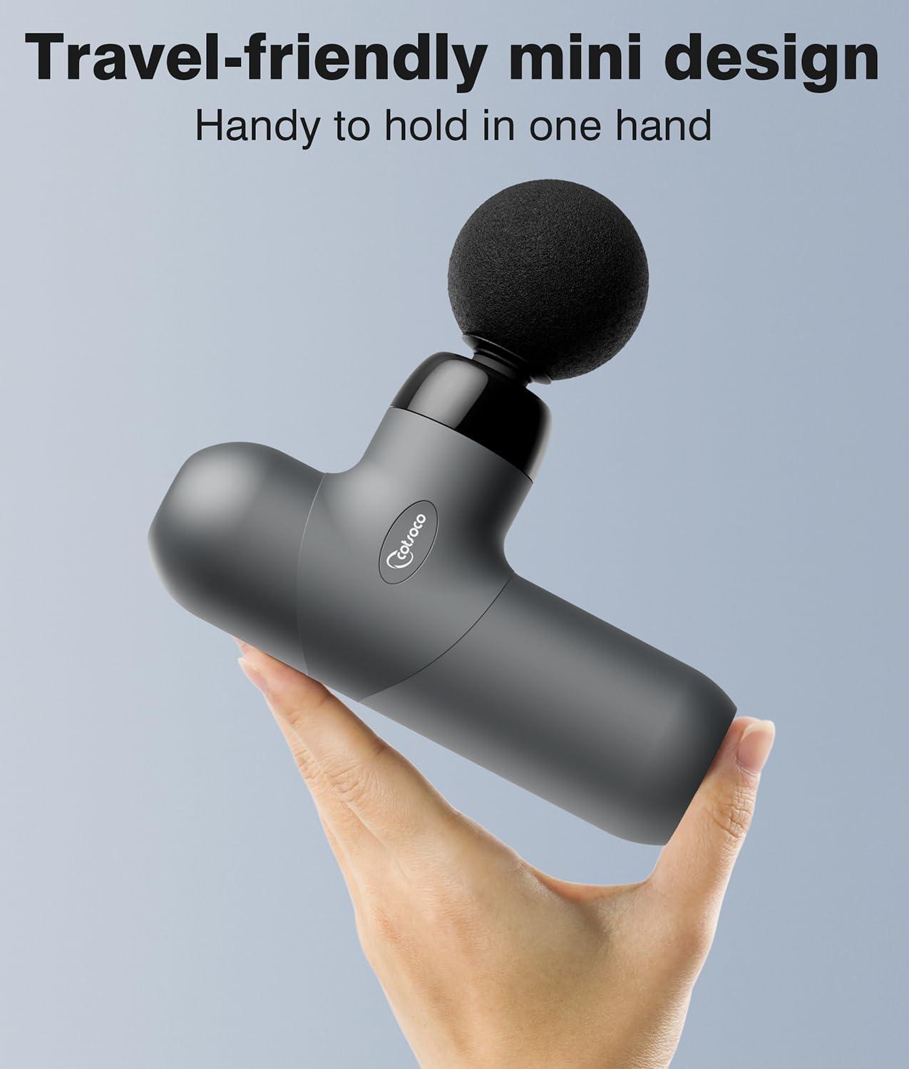 Mini Massage Gun ,Percussion Deep Tissues Muscle Massager, Silicone Material Removable and Washable, Suitable for People with Hyperhidrosis, with 6 Massage Heads 4 Speeds, best gift for her/him - Image 9