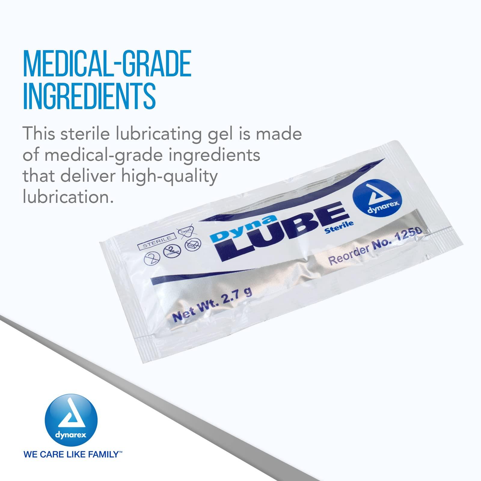 Dynarex DynaLube Lubricating Jelly, Water Soluble and Sterile Lubricant Jelly, Used for Body Orifices, Hinged Instruments and Medical Devices, 1 Box of 144 DynaLube Packets, 2.7g - Image 3