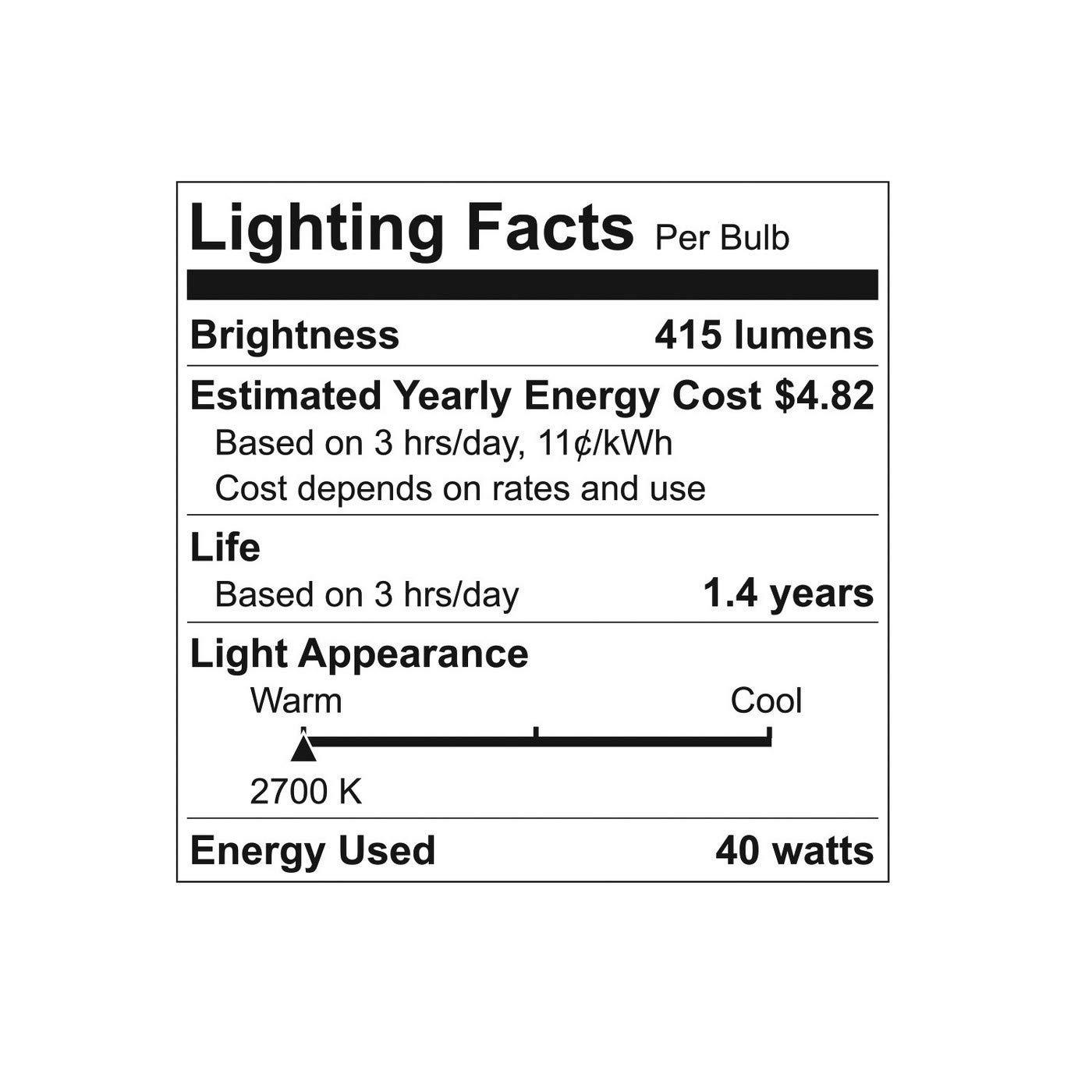 GE wef, (4-Pack) Appliance Clear Light 40w, A15 Bulb Type, Medium Base, 415 Lumens, Soft White, 4 Pack, 4 Count (Pack of 1), 15206 - Image 3