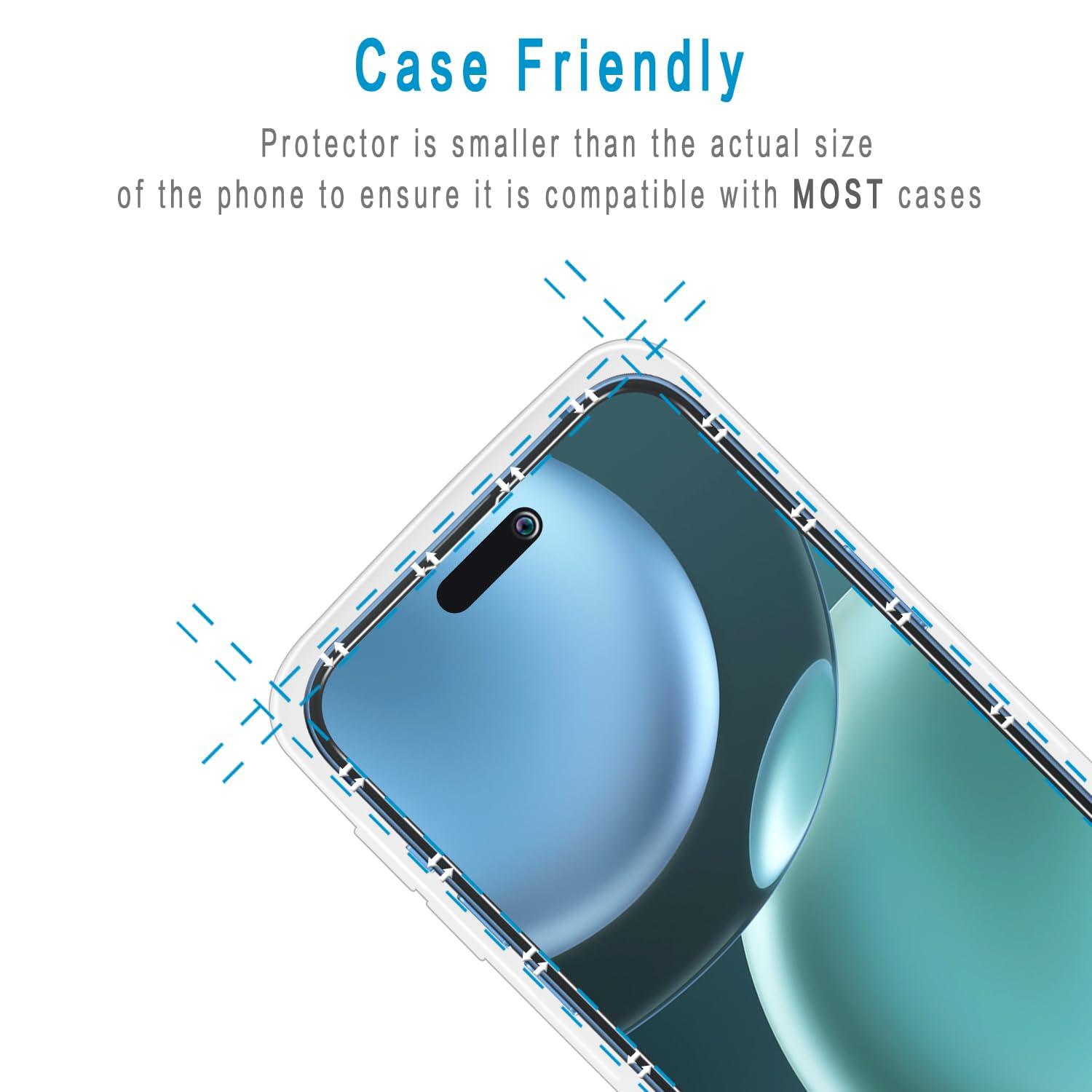 Bencuku (2 Pack) Privacy Screen Protector for iPhone 15 Pro 6.1 Inch Anti Spy Private Tempered Glass, Anti Scratch, Bubble Free - Image 5