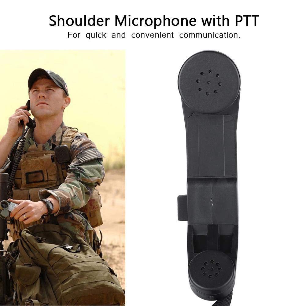 Diyeeni 3.5mm Plug Speaker Mic, Retro Telephone Handset Handheld Speaker Mic HiFi Sound Shoulder, Retro handsets for Cell Phones - Image 3