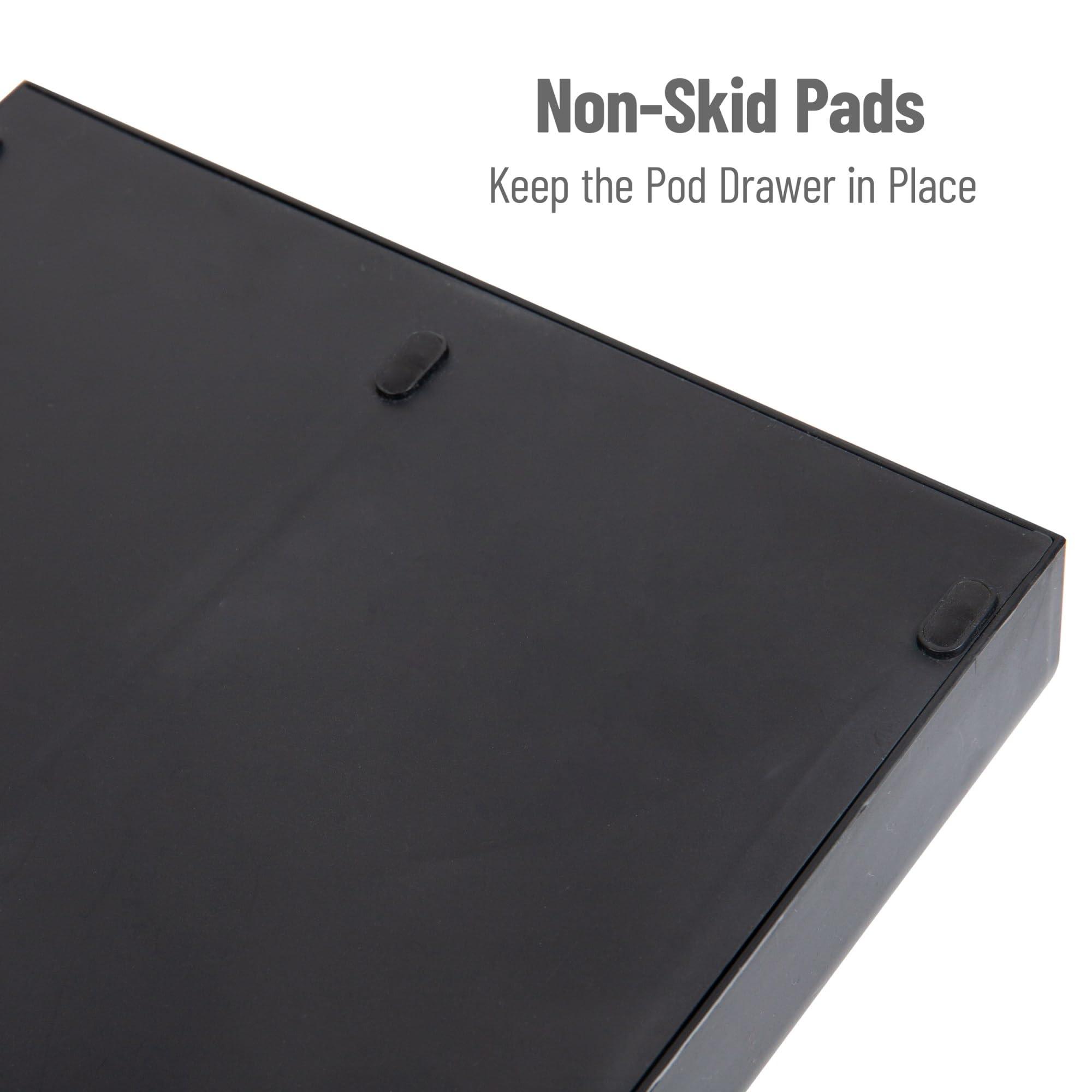 Mind Reader Single Serve Pod Organizer, 2 Drawers, 24 Pod Capacity, Keurig Mini Compatible, 9.5"L x 12.25"W x 2.5"H, Black - Image 4