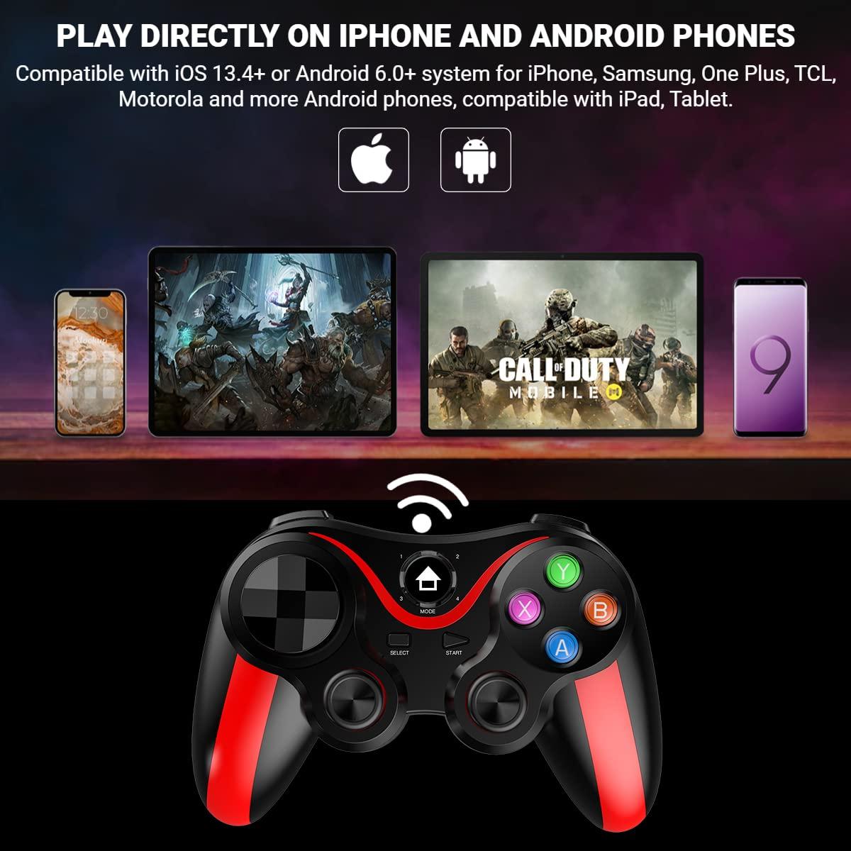 arVin Mobile Game Controller for iPhone & Android with Phone Holder, Bluetooth Gamepad Joystick for iPhone 15/14/13/12/11, iOS, iPad, Samsung Galaxy S23/S22/S21 Ultra, One Plus, Tablet, Call of Duty - Image 2