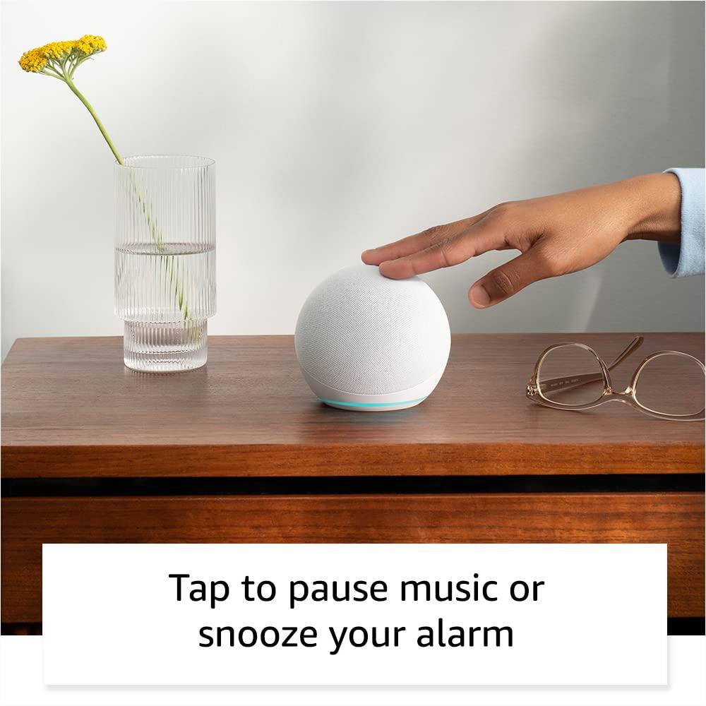 Amazon Echo Dot (newest model), Vibrant sounding Alexa speaker, Great for bedrooms, dining rooms and offices, Glacier White - Image 6