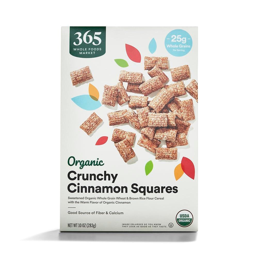 365 by Whole Foods Market, Organic Crunchy Cinnamon Squares Cereal, 10 Ounce