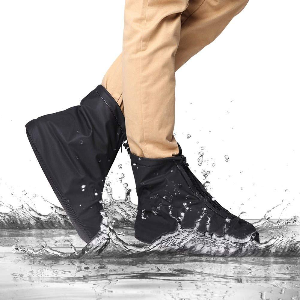 Sepikvin Waterproof Shoe Covers, Reusable Foldable Slip Proof Bottom Overshoes with Zipper, Keep Shoes Dry for Gardening Cycling Fishing Walking in Rain Snow and Mud - Image 2