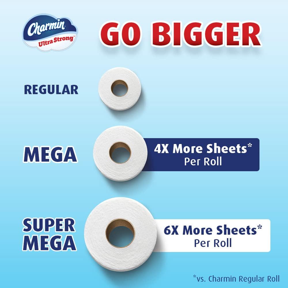 Charmin Ultra Strong Toilet Paper 4 Mega Rolls, 242 Sheets Per Roll - Image 4