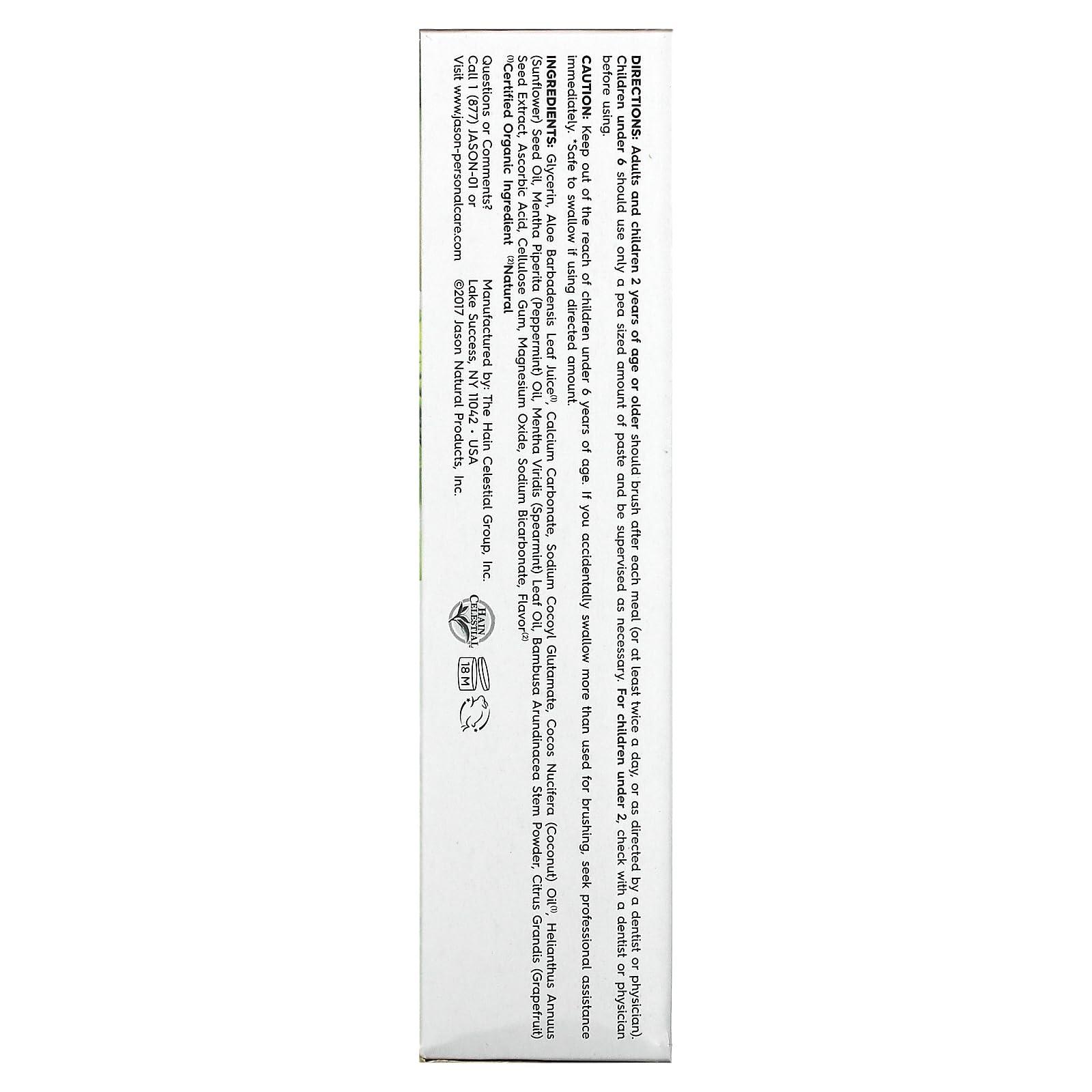 Jason Simply Coconut Strengthening Fluoride-Free Toothpaste, Coconut Mint, 4.2 Oz - Image 3