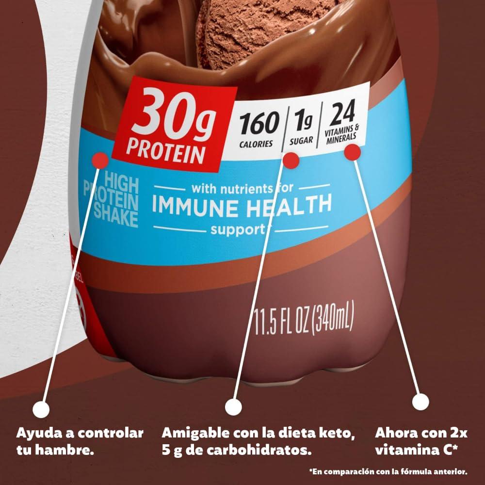 Premier Protein Shake, Chocolate, 30g Protein 1g Sugar 24 Vitamins Minerals Nutrients to Support Immune Health, 11.5 fl oz (Pack of 12) - Image 3