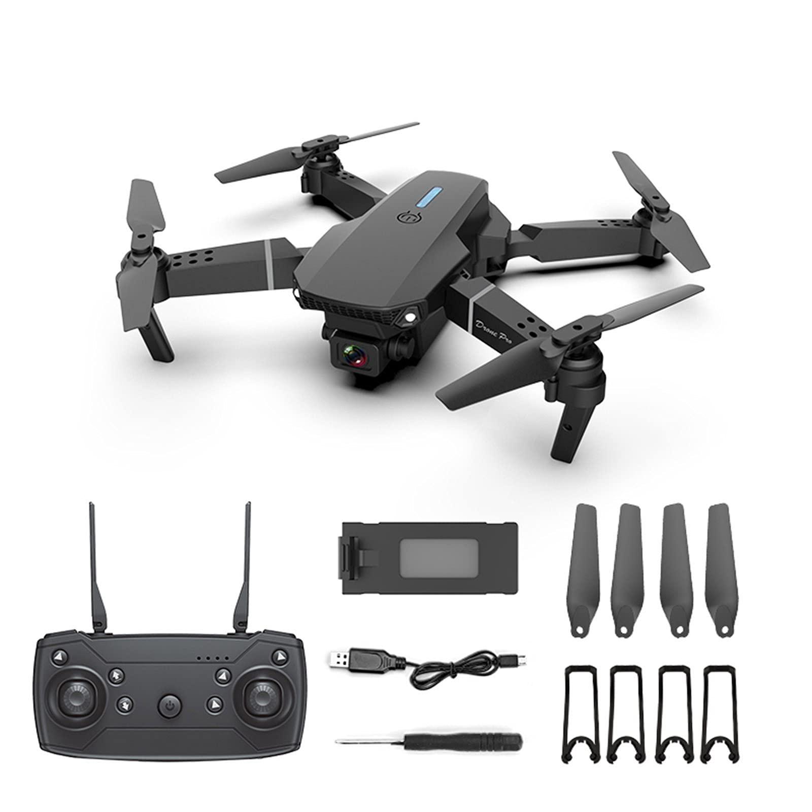 Remote Control Drones with Camera for Adults 4K & 1080P, Flying Toys with 3-level Flight Speed 4 Channel Drones with Camera Rc Plane Helicopters Cool Stuff Gifts for Men (Black)