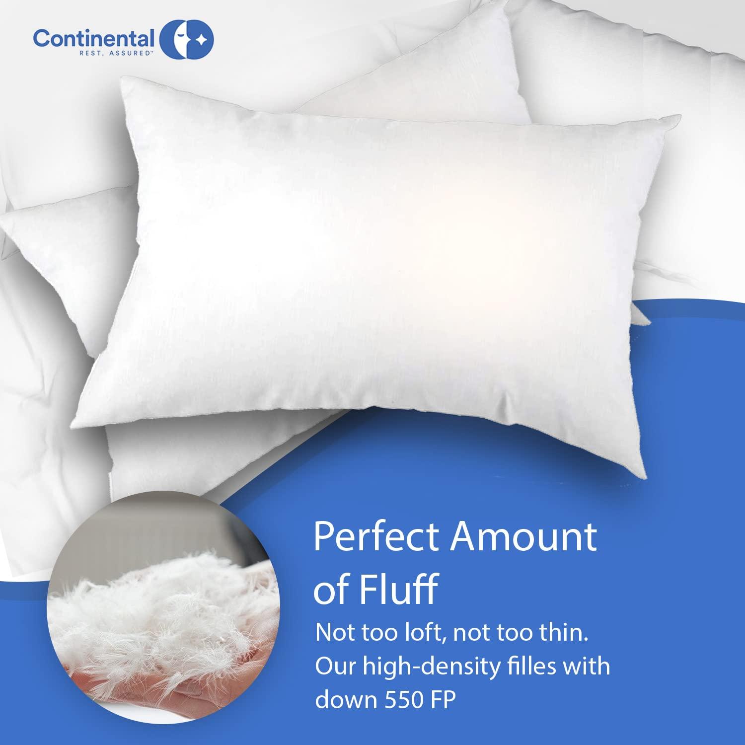 Firm Goose Down Pillow 2 Pack King Size 36 Ounce 20x36 Inch RDS Certified Fine Cotton Shell - Made in USA - Firm White Down Pillow - Image 4