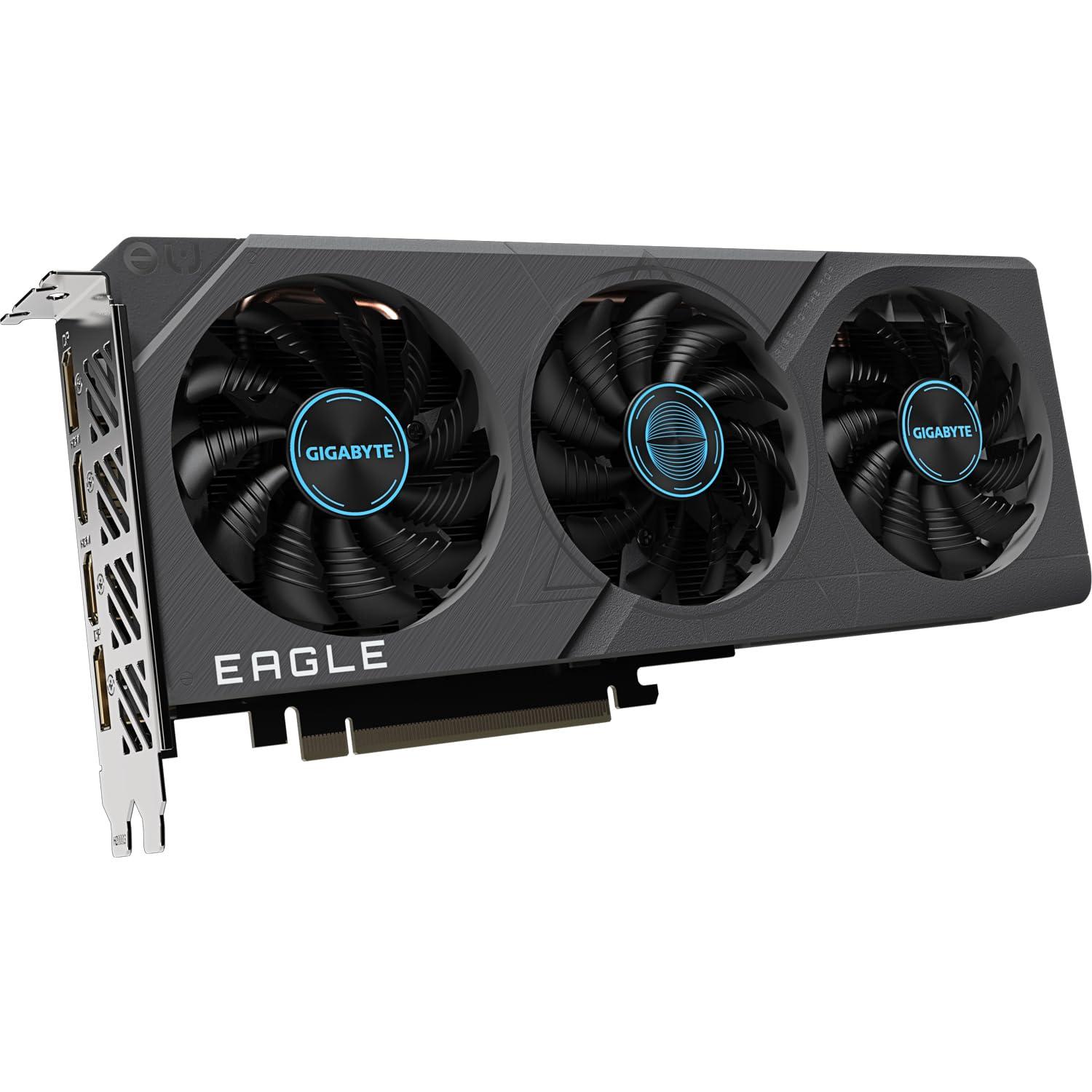 GIGABYTE NVIDIA GeForce RTX 4060 Eagle OC Graphics Card - 8GB GDDR6, 128-bit, PCI-E 4.0, 2505MHz Core Clock, 2X DP 1.4, 2X HDMI 2.1a, NVIDIA DLSS 3 - GV-N4060EAGLE OC-8GD - Image 2