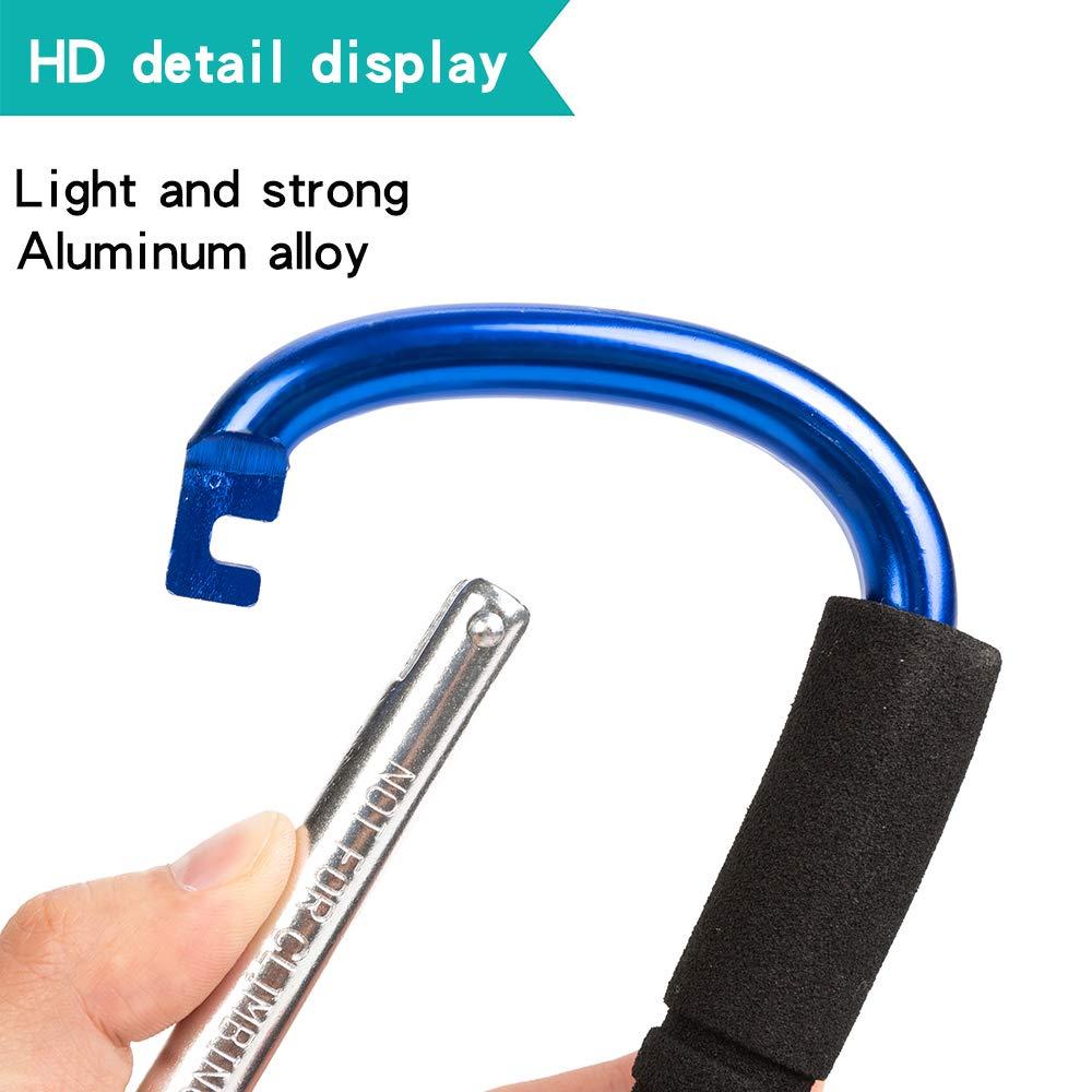 Funbliss Stroller Hooks by Baby，2 Pack Convenient Organizer Hook Bag Clips to Diaper Bags Clothing,Purses,Groceries,Great Hook Set for Mommy When Walking or Shopping Blue - Image 5
