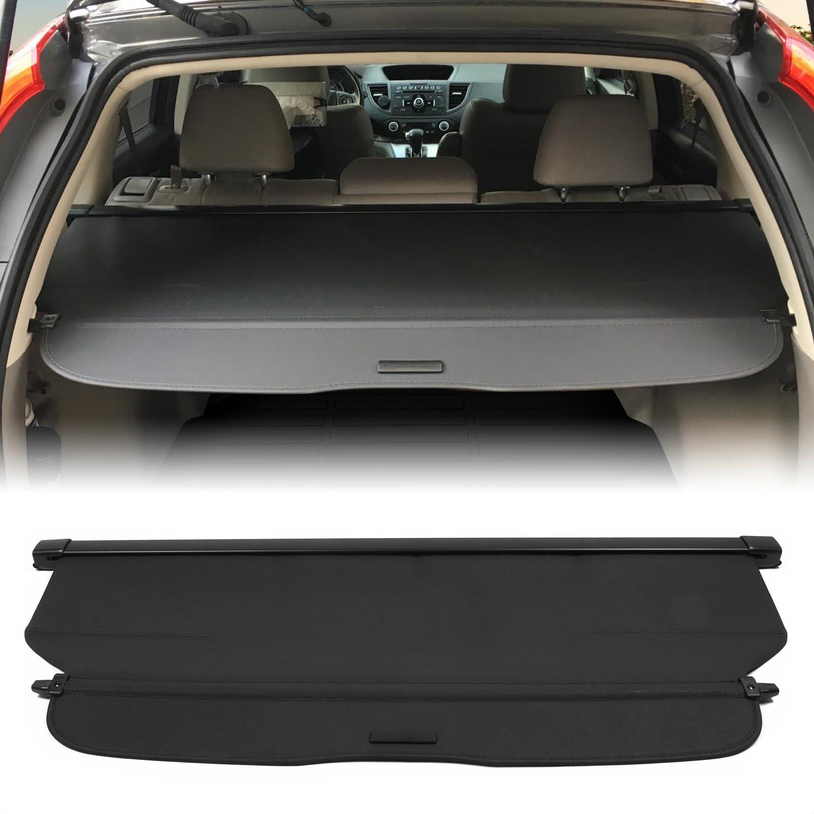 Retractable Cargo Cover Compatible with 2012-2016 Honda CRV, Factory Style Black Luggage Carrier Rear Trunk Security Cover by IKON MOTORSPORTS, 2013 2014 2015