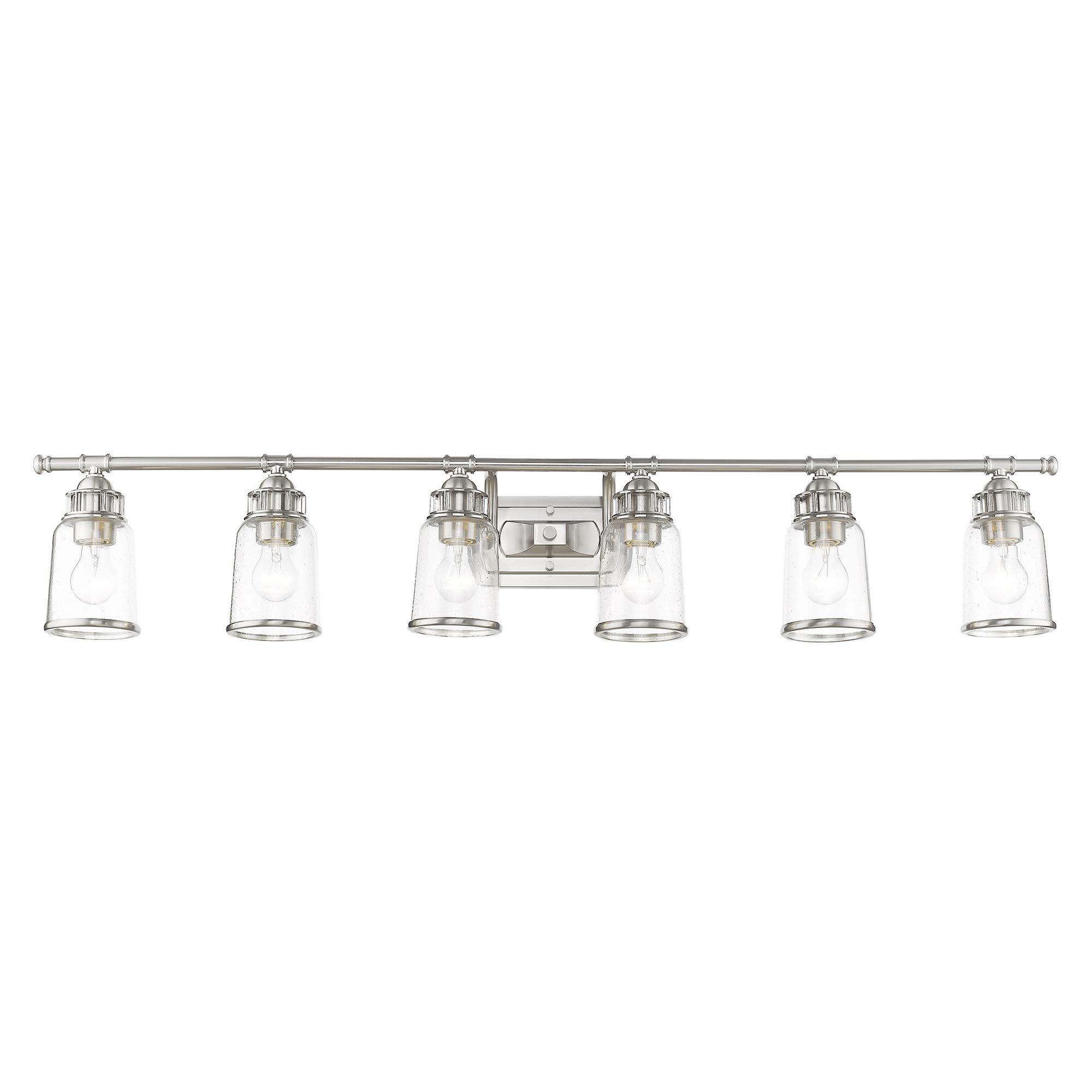 Livex Lighting 10516-91 Lawrenceville 6 Light Bath Vanity, Brushed Nickel, 47.5 x 7.25 x 8.25 - Image 3
