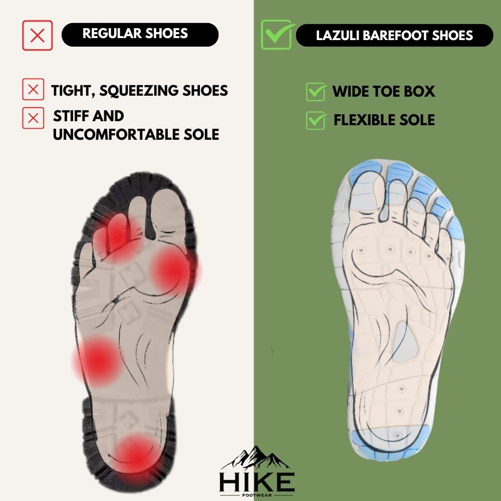 Hike Footwear Lazuli Pro - Healthier and Comfortable Feet with Barefoot Shoes, Lightweight Flexible, Arch Support, Wide Walking Shoes (Unisex) - Image 3