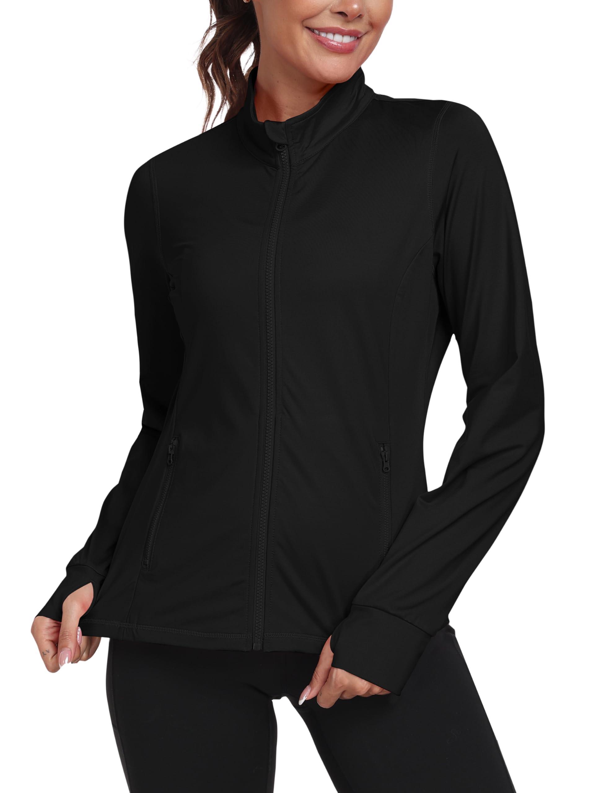 MoFiz Women's Full Zip Hiking Shirt Lightweight UPF 50+ Sun Protection Running Jacket Long Sleeve Sports Outdoor Top Pockets - Image 2
