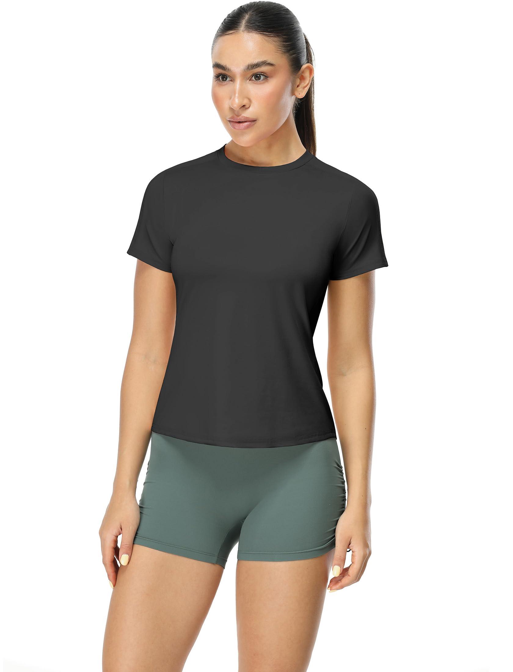 icyzone Women's Short Sleeve Workout T-Shirt Breathable Quick Dry Athletic Gym Running Tops Yoga Exercise Tees Shirt - Image 2
