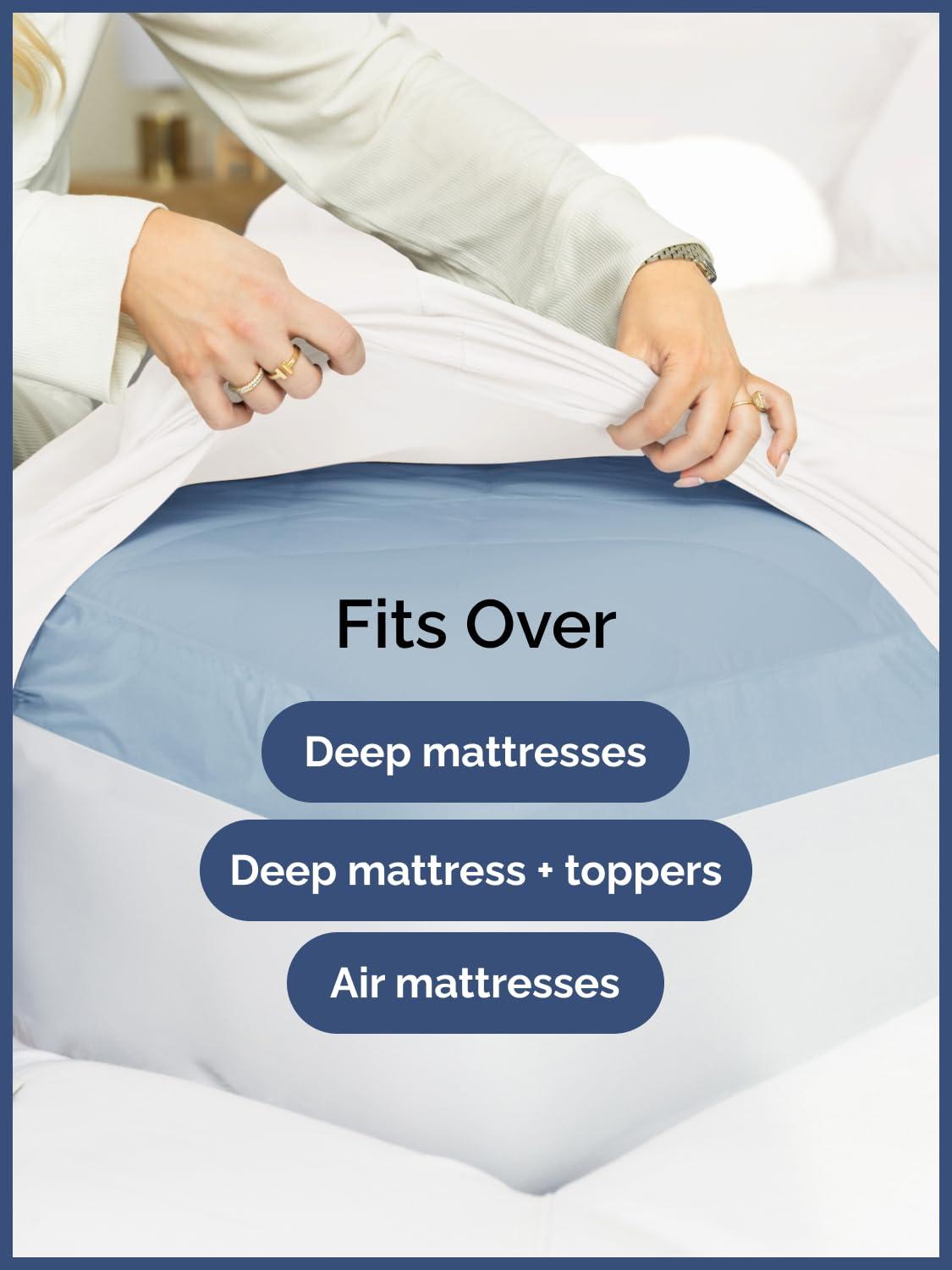 Extra Deep Pocket Queen Sheets - 4 Piece Breathable & Cooling Bed Sheets - Hotel Luxury Bed Sheet Set - Soft, Wrinkle Free & Comfy - Easily Fits Extra Deep Mattresses - Deep Pocket White Sheets Set - Image 6