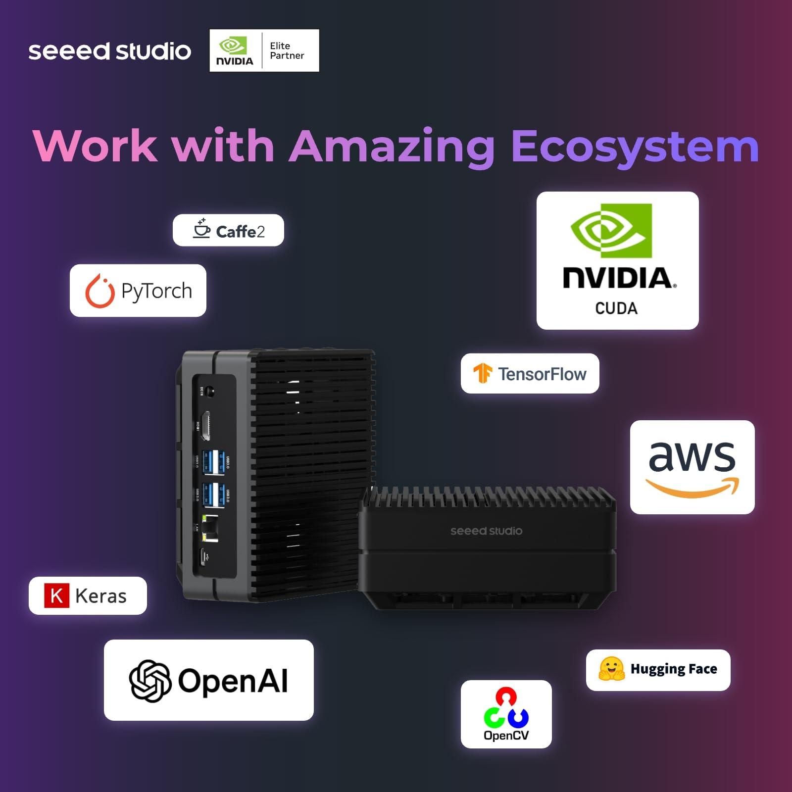 Seeed studio NVIDIA Jetson Nano Edge AI Device - reComputer J1010 Kit, Aluminium Case, Pre-Installed Jetpack System. Mini PC with 0.5 TFLOPs (FP16), Power Supply NOT Included - Image 9
